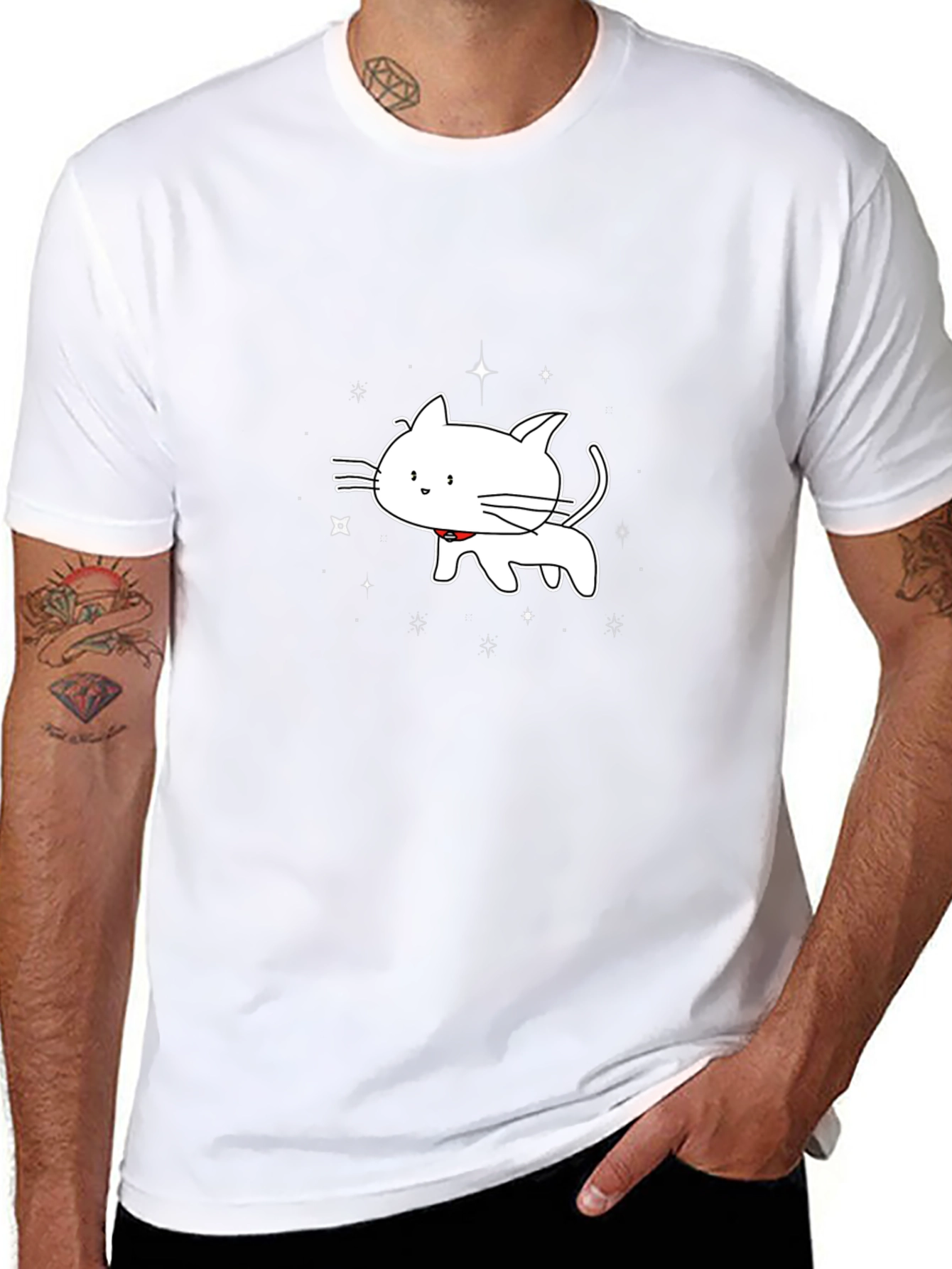 Cute Cartoon Cat T-Shirt