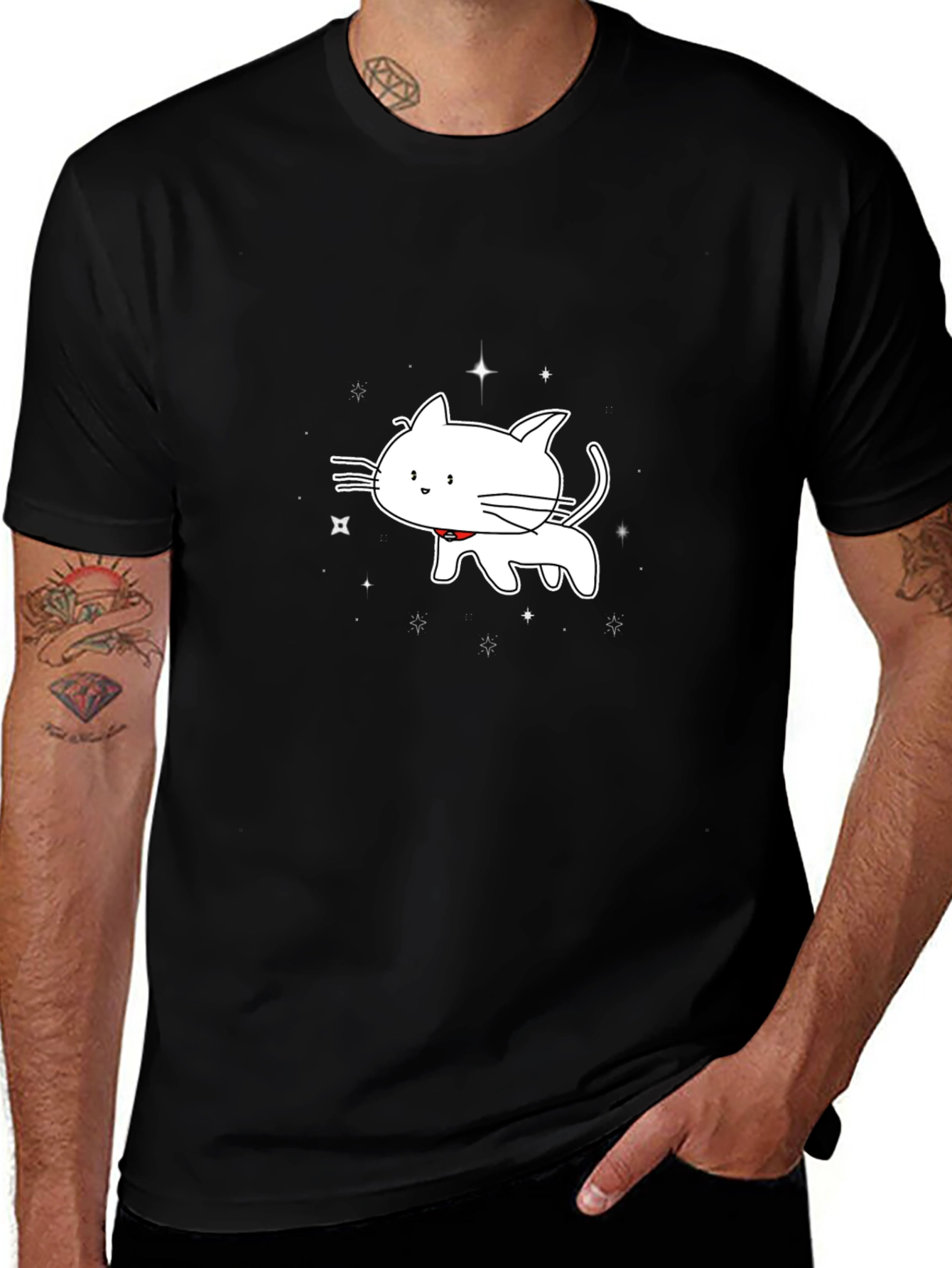 Cute Cartoon Cat T-Shirt