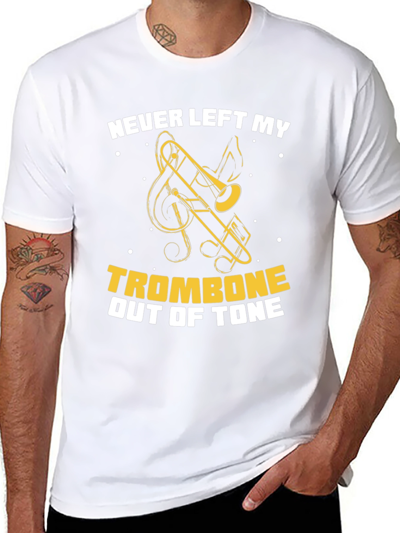 Never Left My Trombone Out Of Tone Graphic T-Shirt