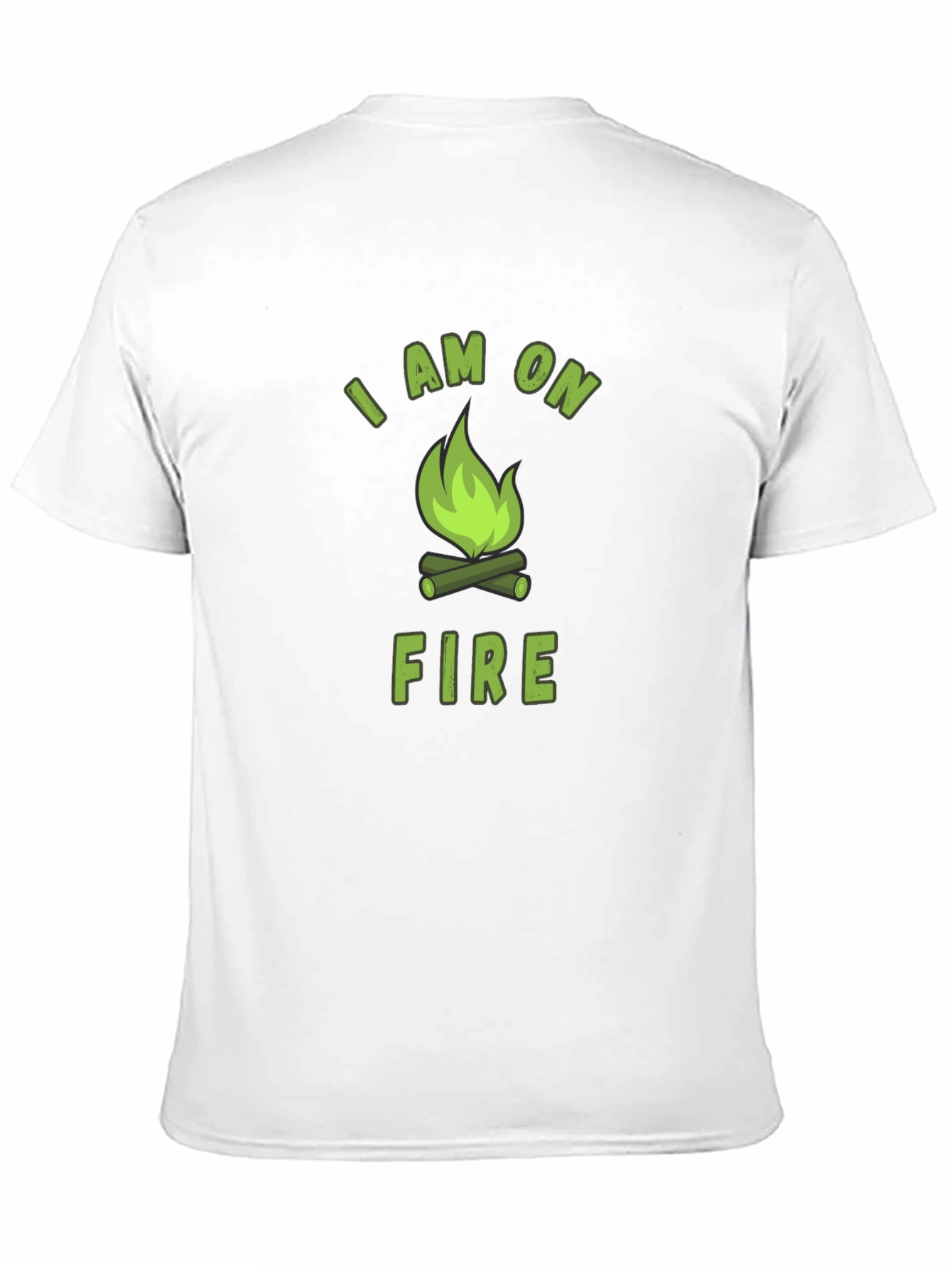I Am On Fire Graphic Print Black T-Shirt