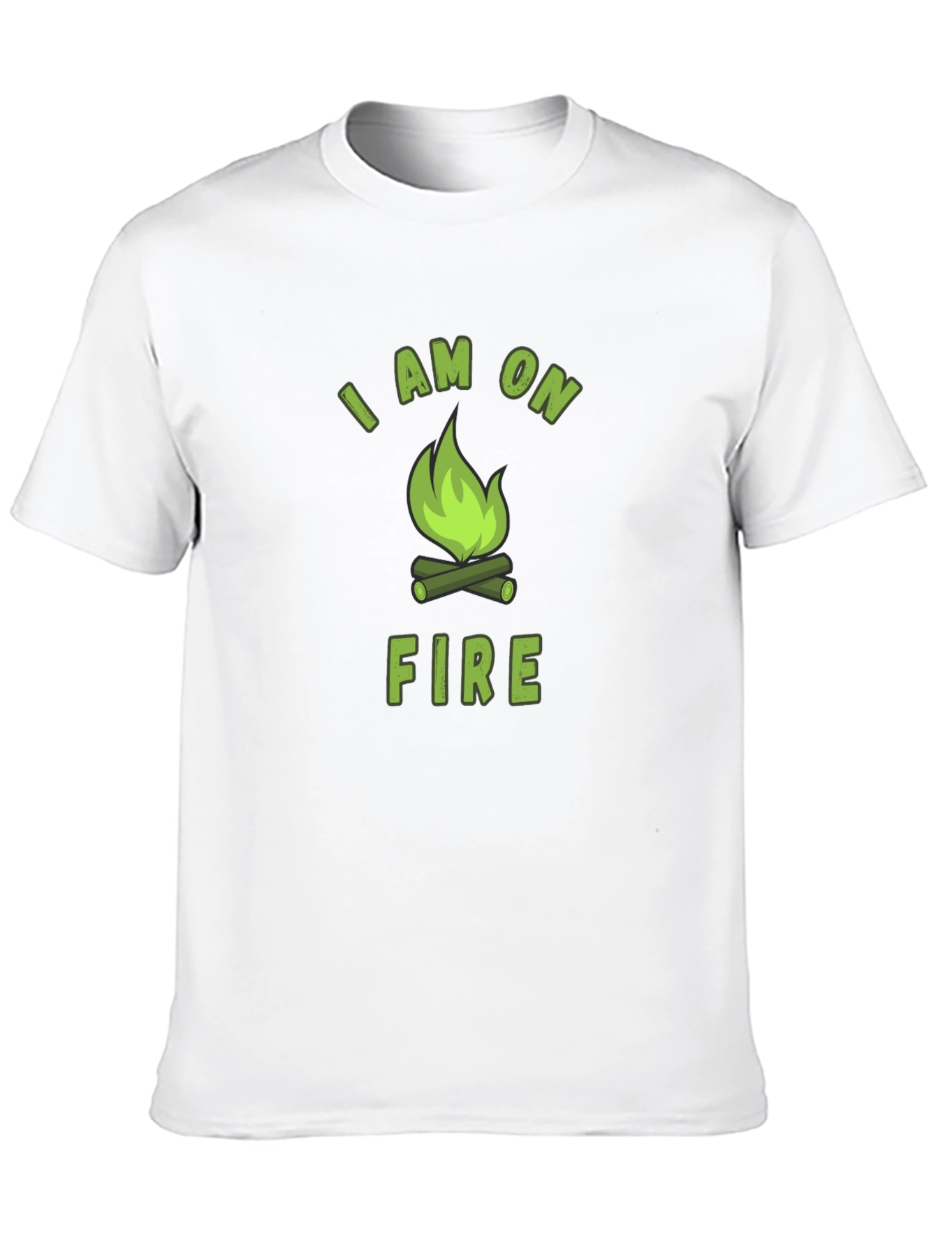I Am On Fire Graphic Print Black T-Shirt
