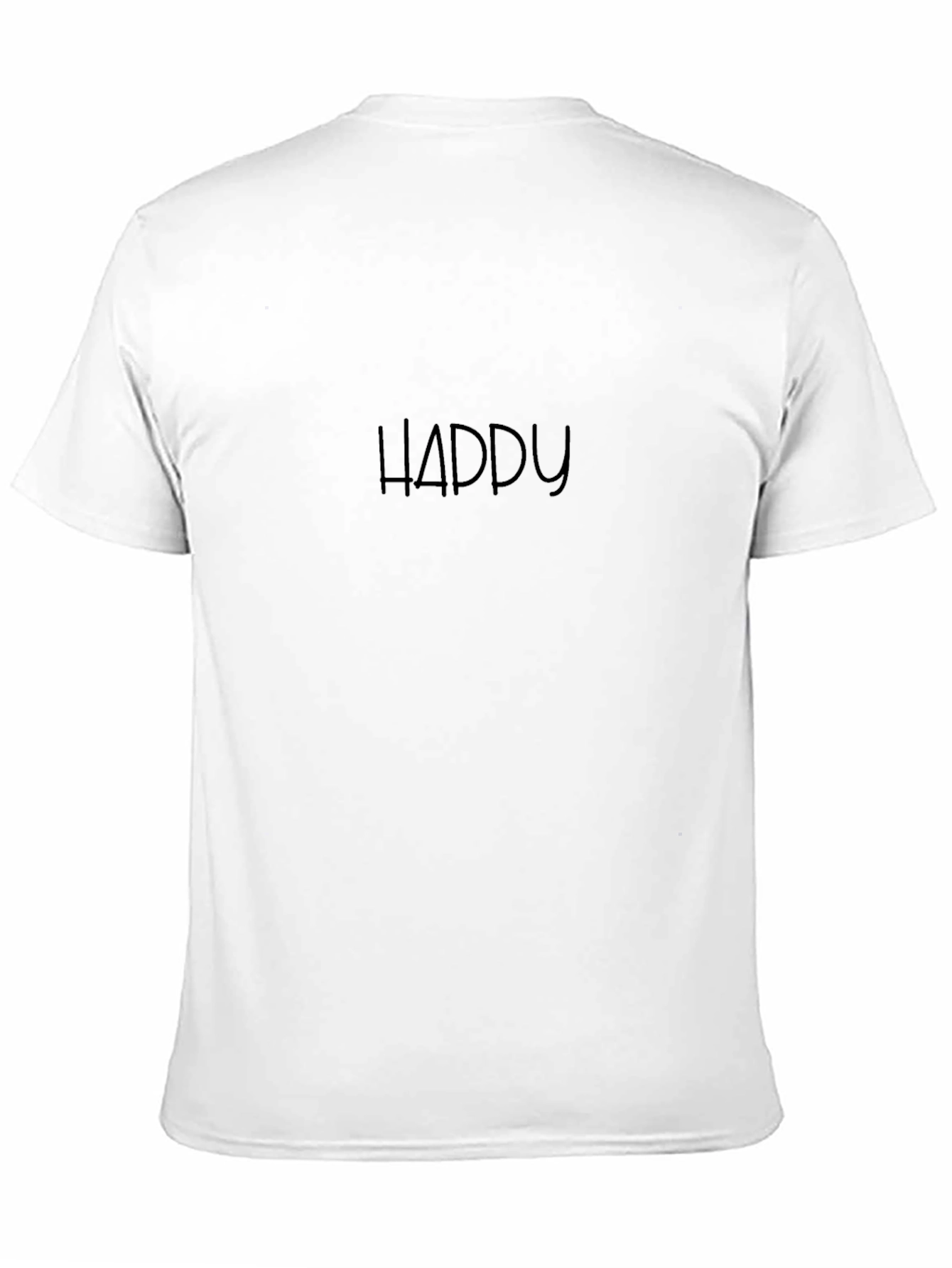 Happy Graphic Tee - Black Casual T-Shirt
