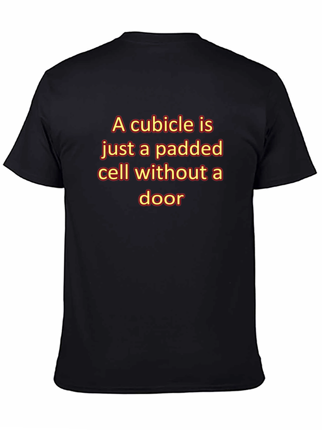 Cubicle Padded Cell Humor Graphic T-Shirt
