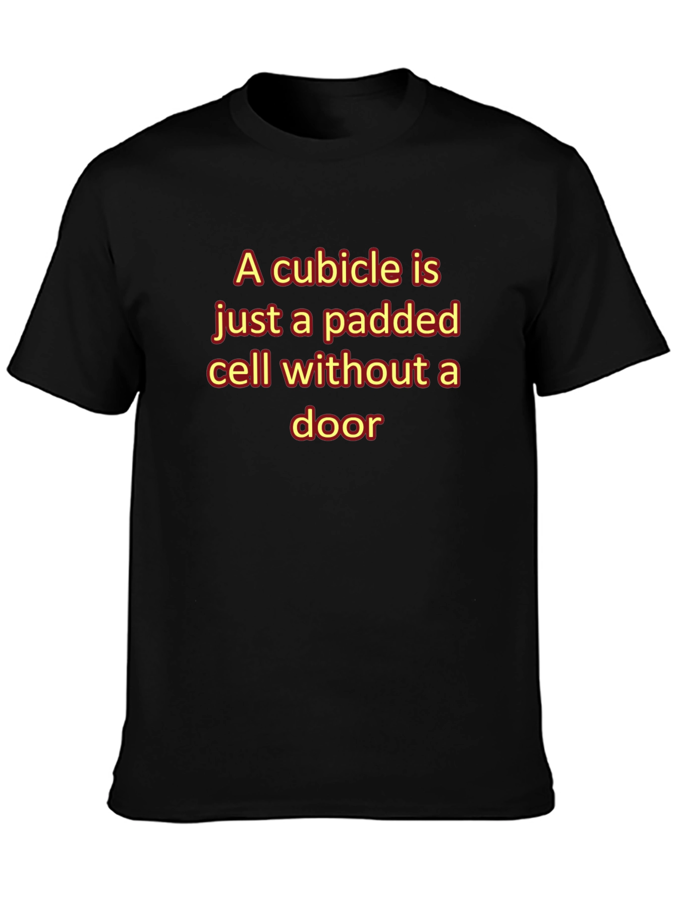 Cubicle Padded Cell Humor Graphic T-Shirt