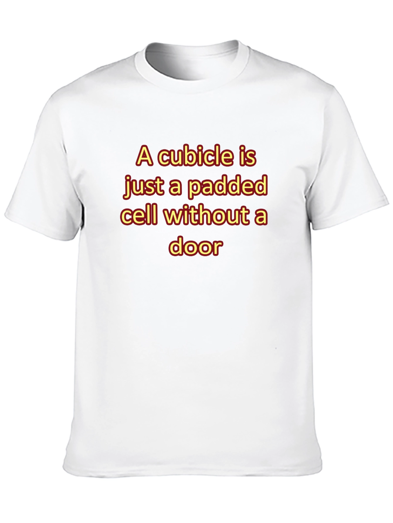 Cubicle Padded Cell Humor Graphic T-Shirt