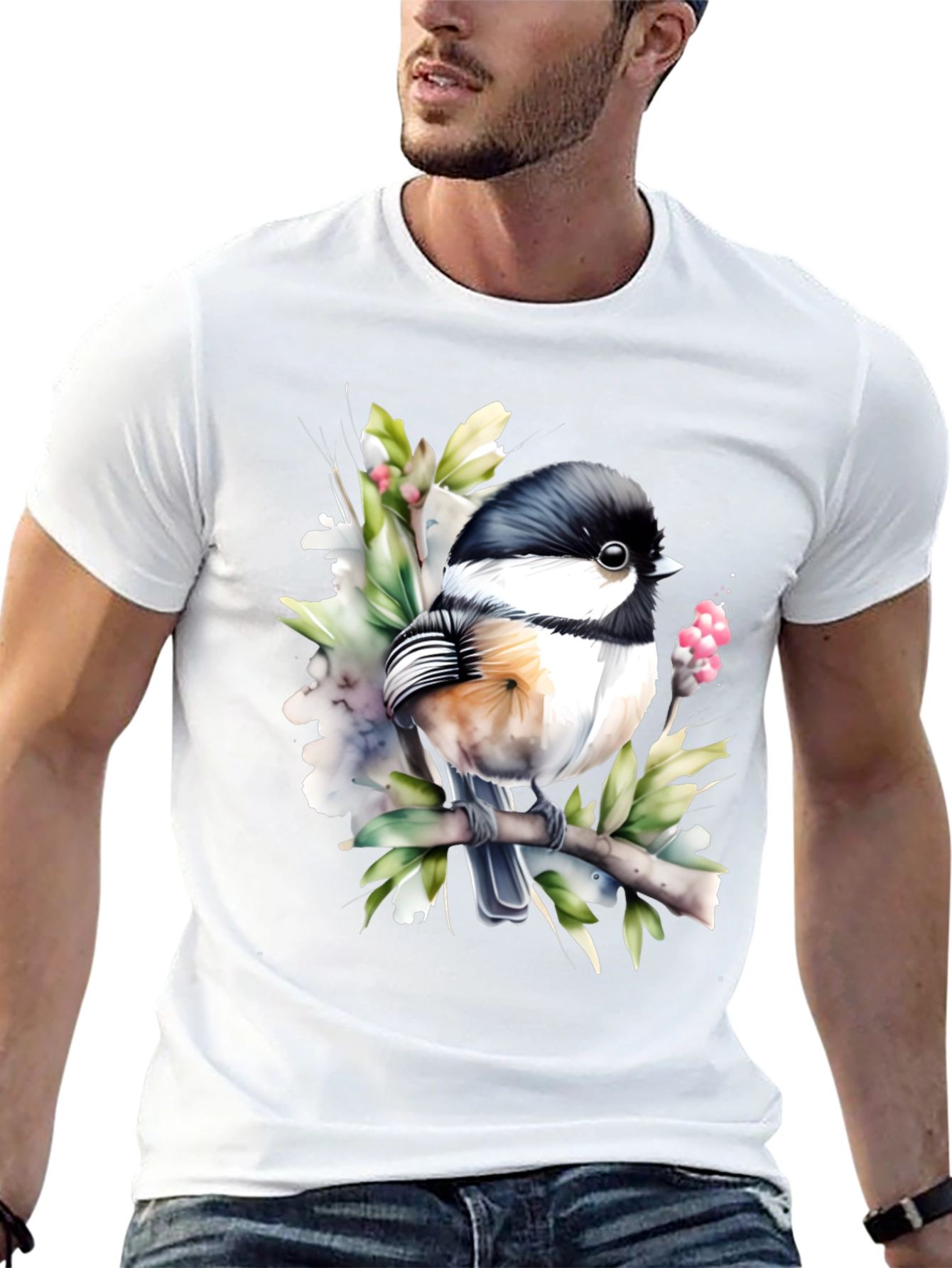 Chickadee Bird Graphic Tee - Nature Lover T-Shirt