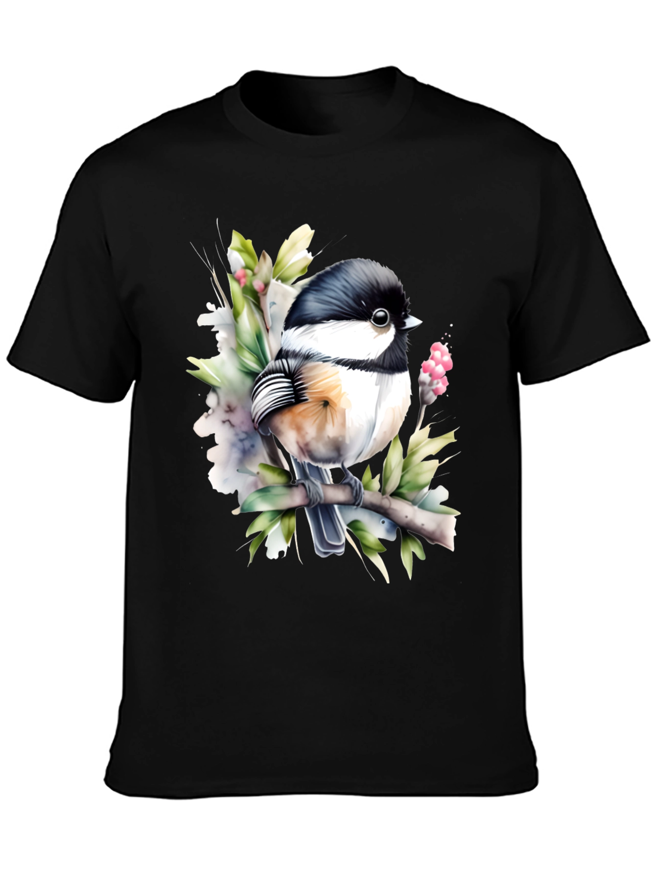 Chickadee Bird Graphic Tee - Nature Lover T-Shirt