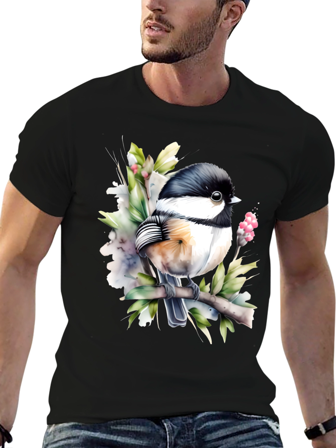 Chickadee Bird Graphic Tee - Nature Lover T-Shirt