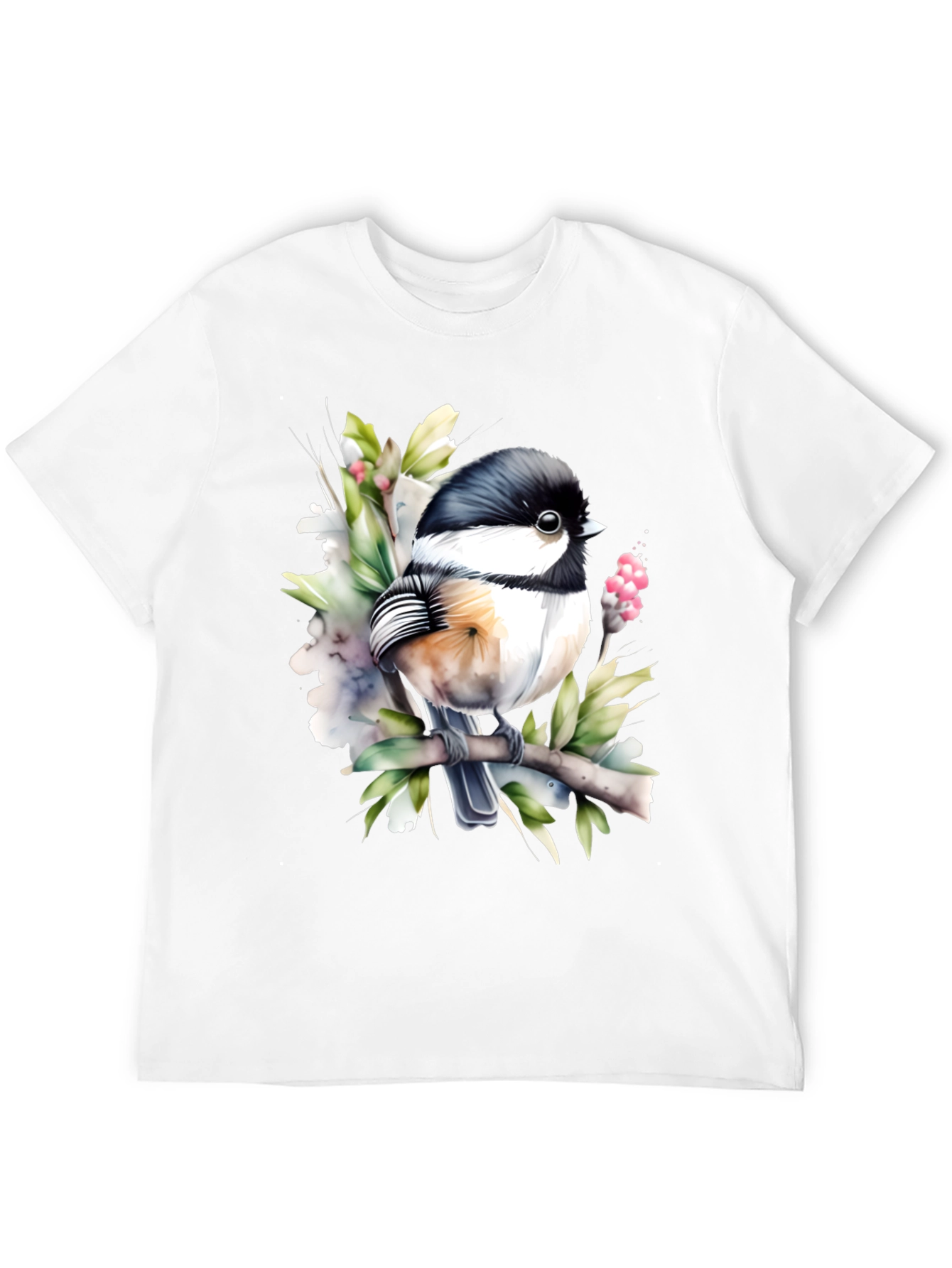 Chickadee Bird Graphic Tee - Nature Lover T-Shirt