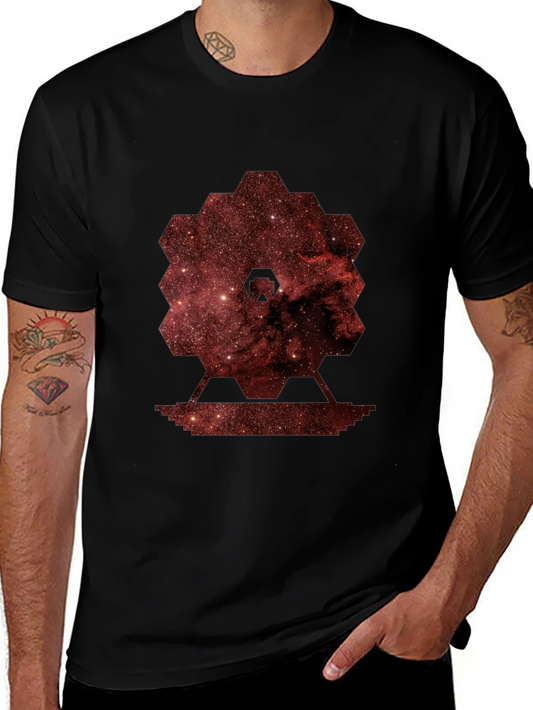 Nebula Hexagon Graphic Tee - Soft Cotton Blend