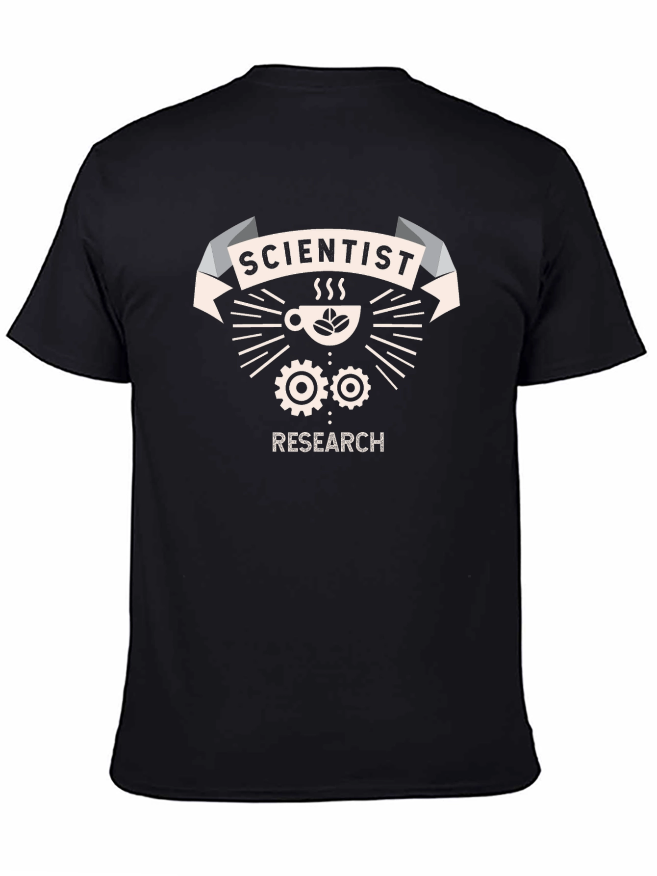 Scientist Research T-Shirt Coffee & Gears Design