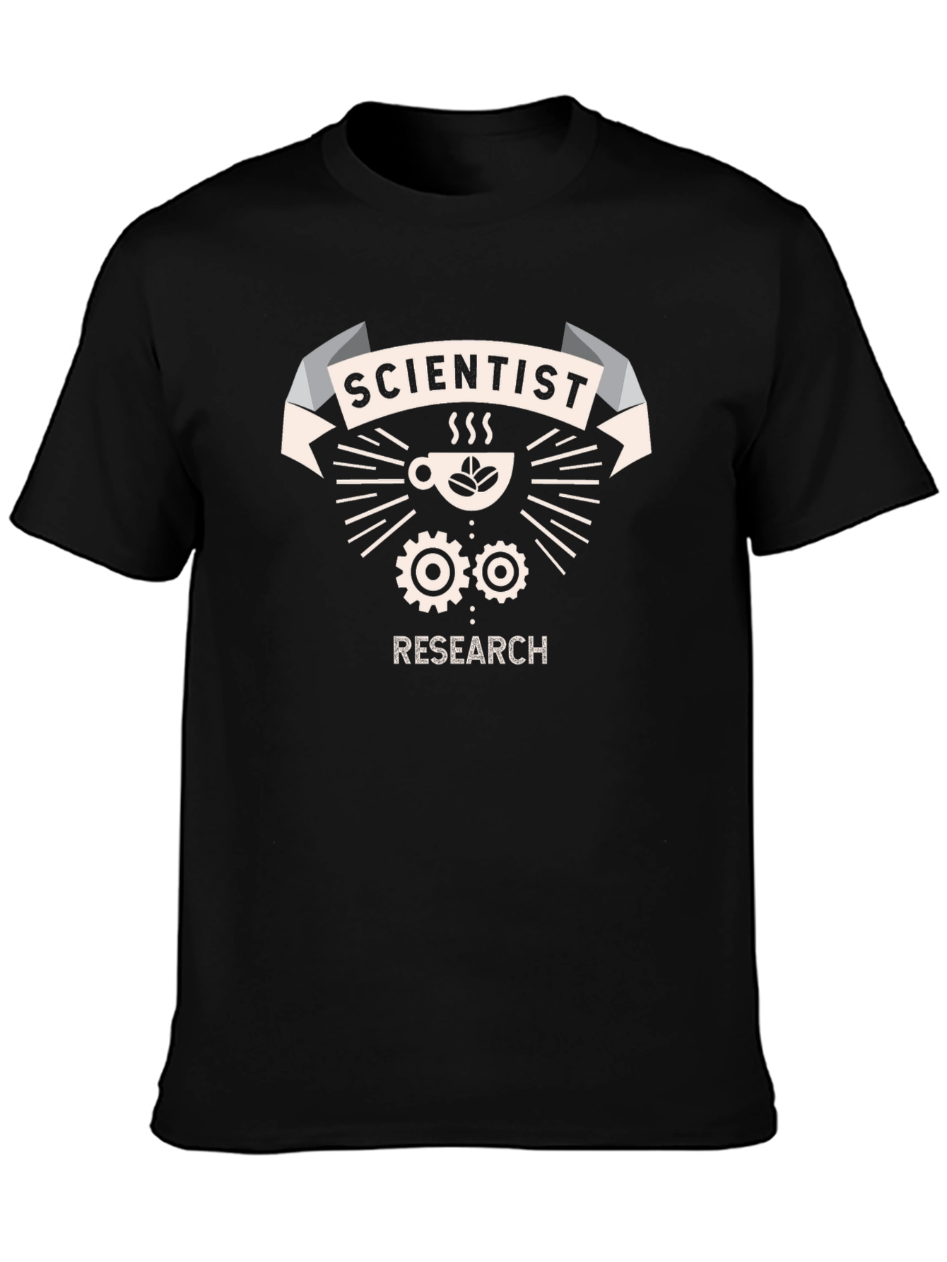Scientist Research T-Shirt Coffee & Gears Design