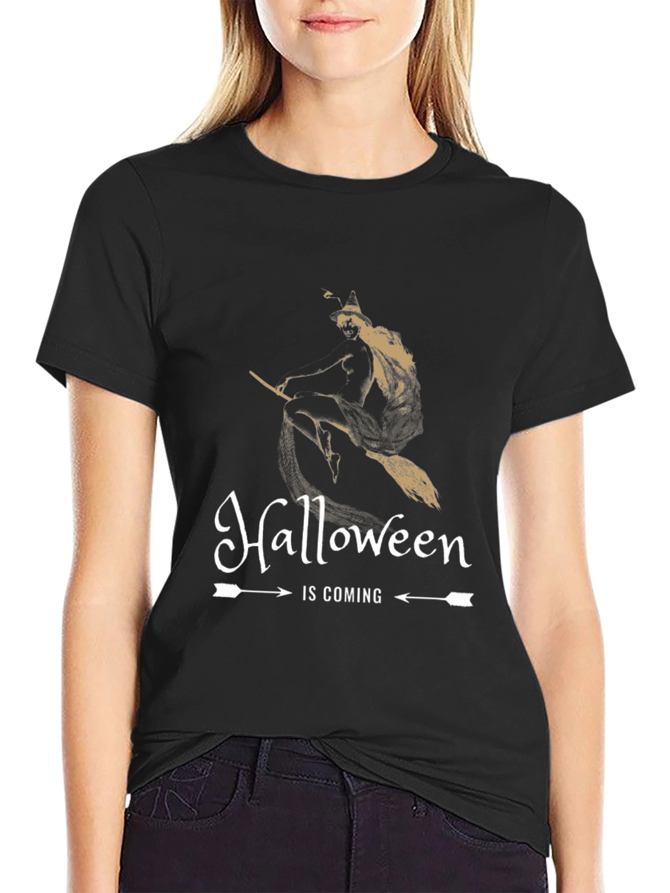 Halloween Is Coming Witch T-Shirt