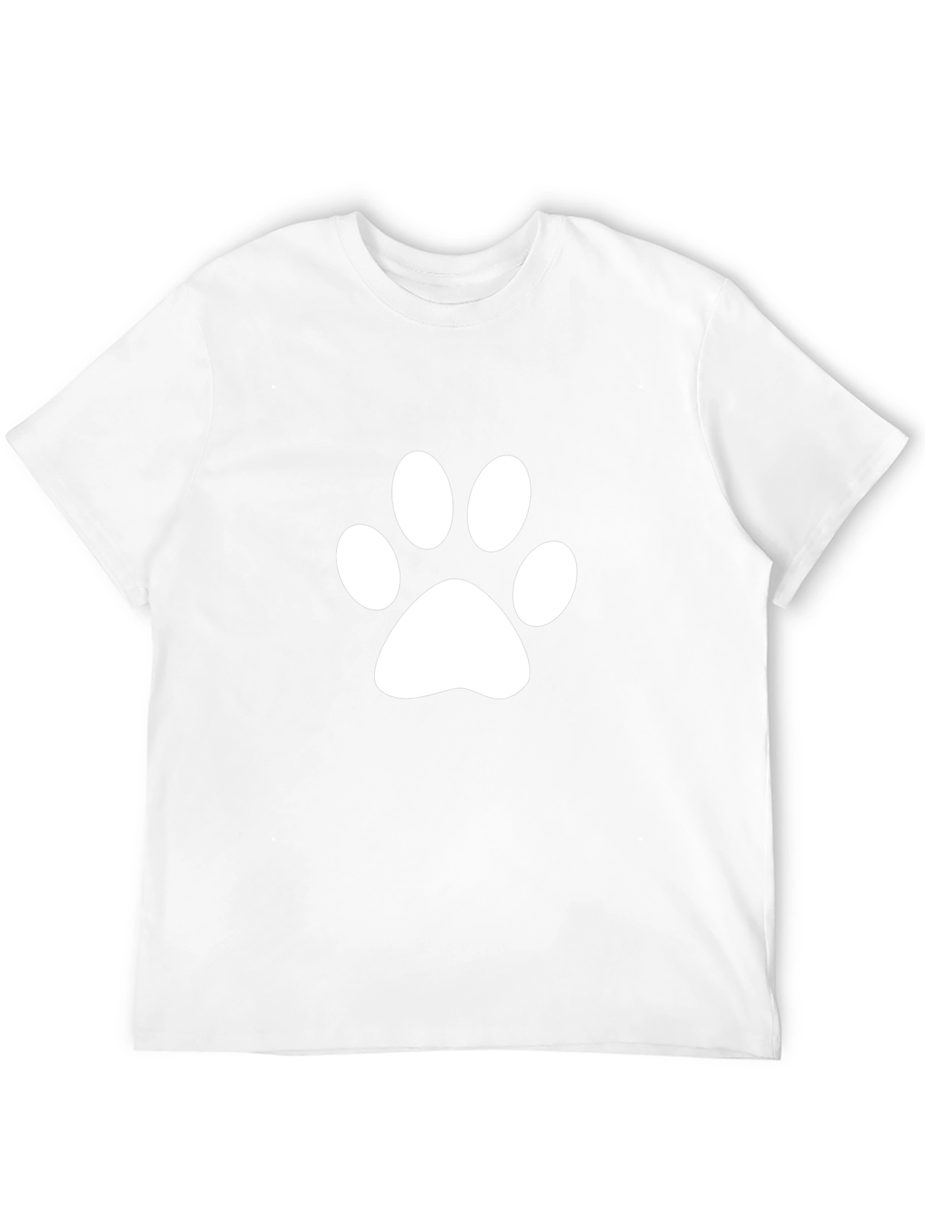 Paw Print T-Shirt - Casual Black Tee
