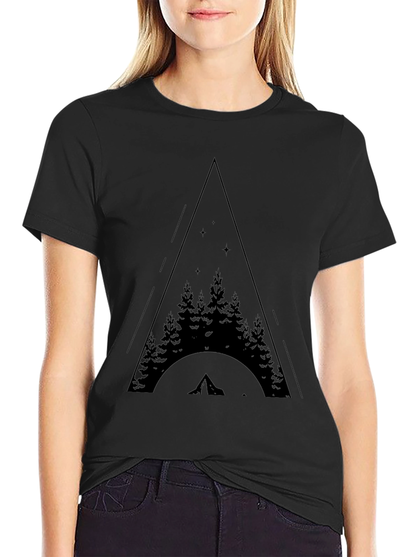 Mountain Adventure Tee - Nature Lovers Black T-Shirt