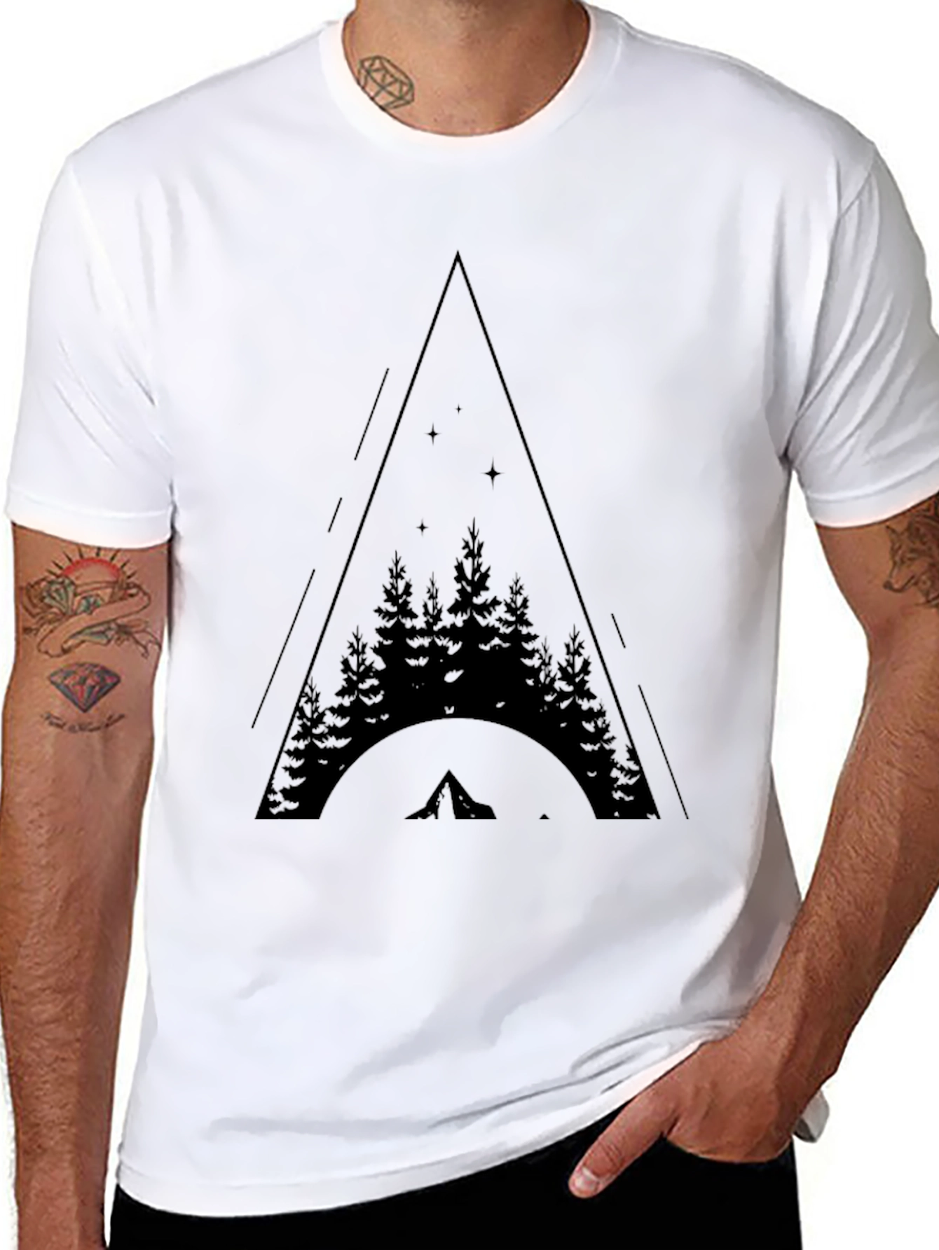 Mountain Adventure Tee - Nature Lovers Black T-Shirt