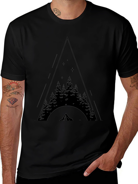 Mountain Adventure Tee - Nature Lovers Black T-Shirt