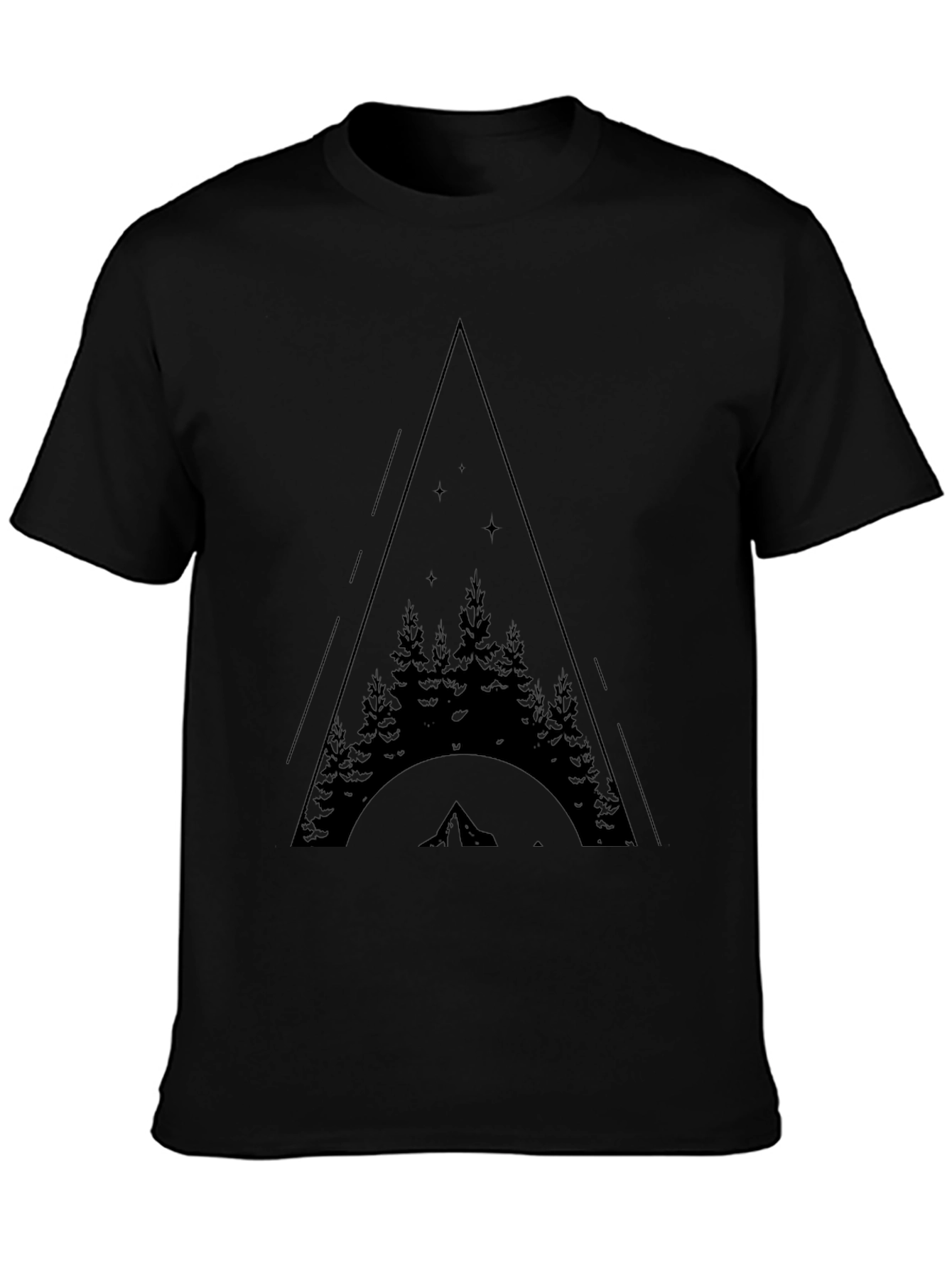 Mountain Adventure Tee - Nature Lovers Black T-Shirt