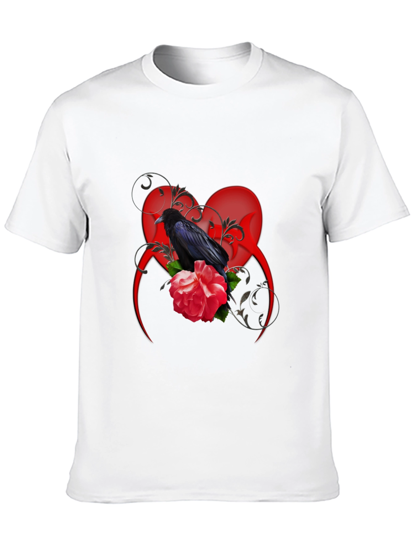 Raven & Rose Graphic Tee - Gothic Style Shirt