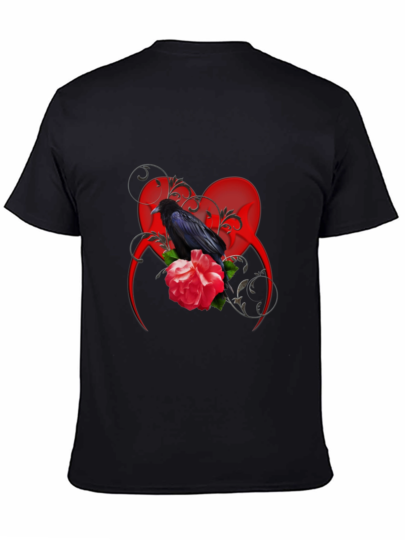 Raven & Rose Graphic Tee - Gothic Style Shirt
