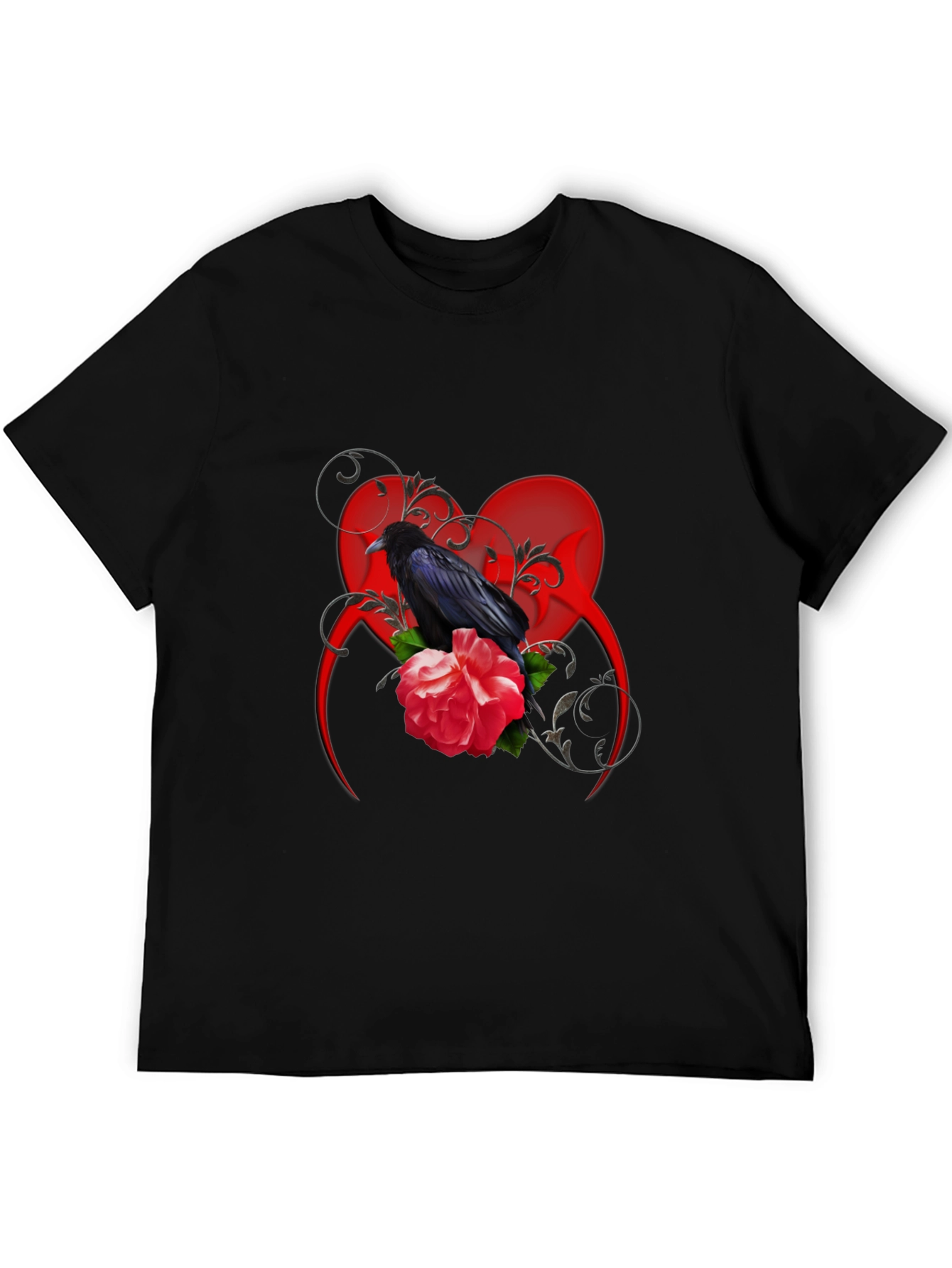 Raven & Rose Graphic Tee - Gothic Style Shirt