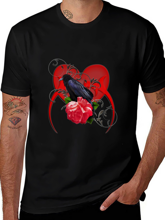 Raven & Rose Graphic Tee - Gothic Style Shirt