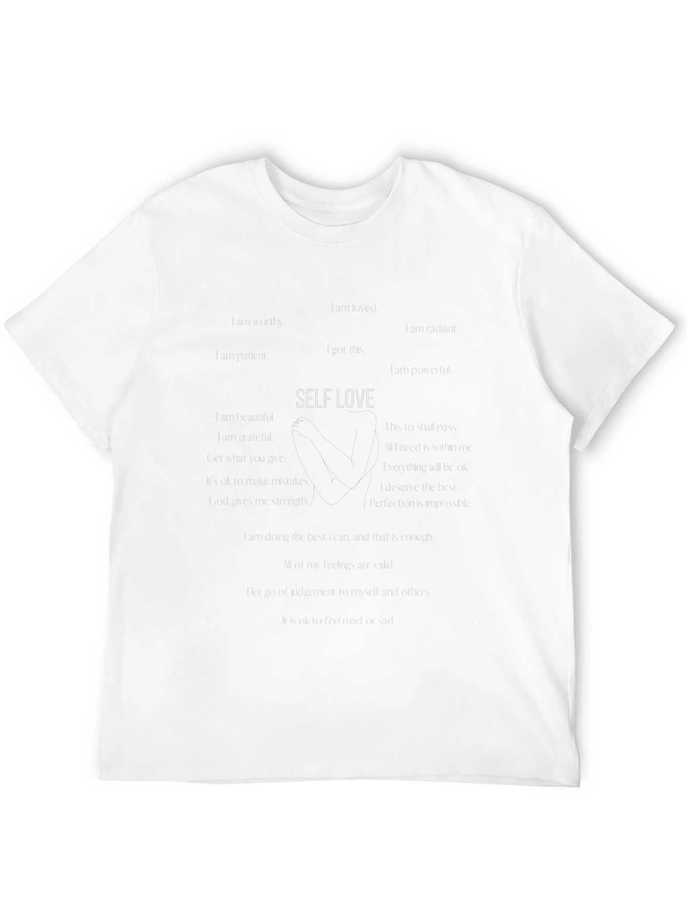 Self Love Affirmations Black T-Shirt