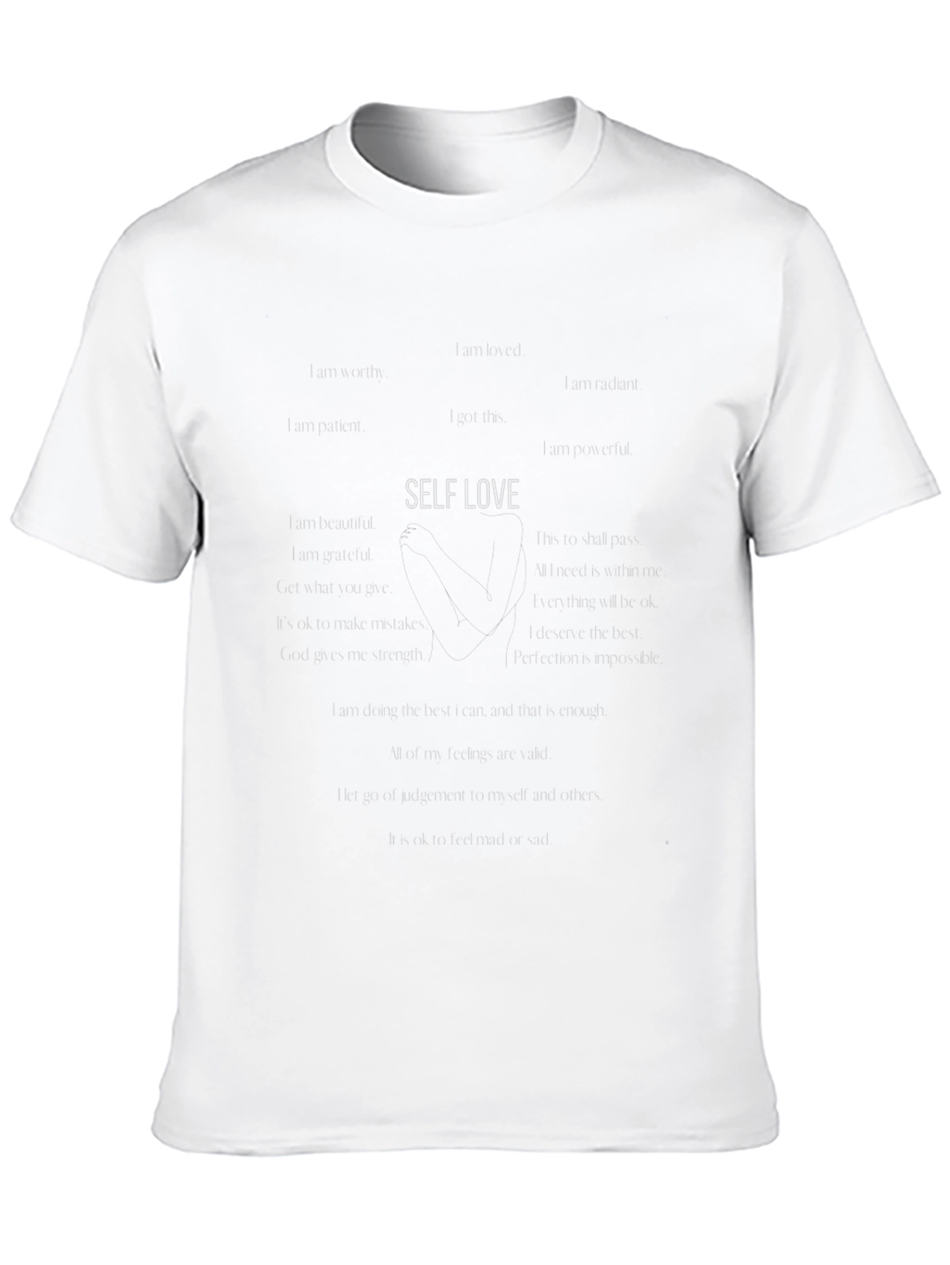 Self Love Affirmations Black T-Shirt