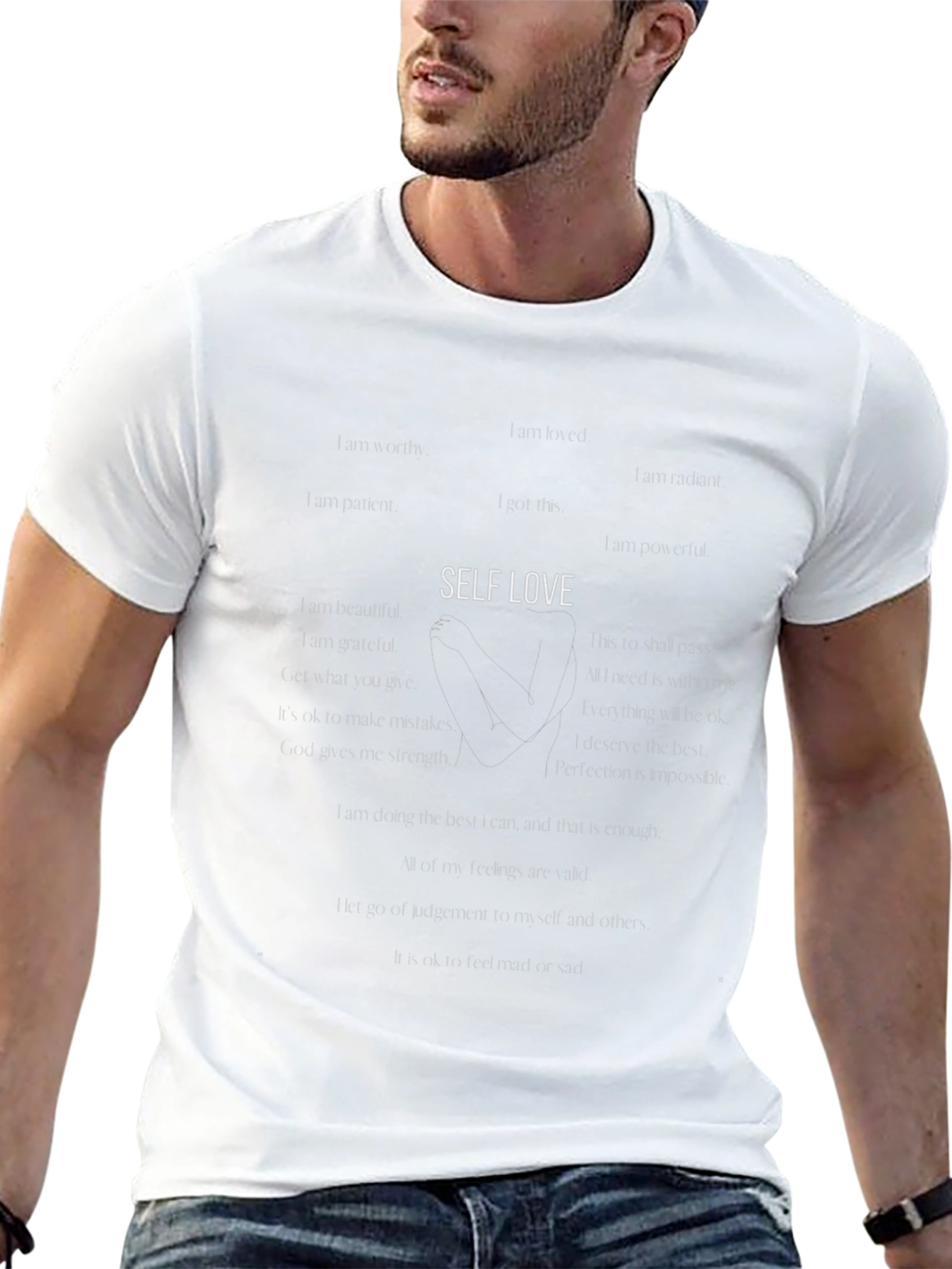 Self Love Affirmations Black T-Shirt