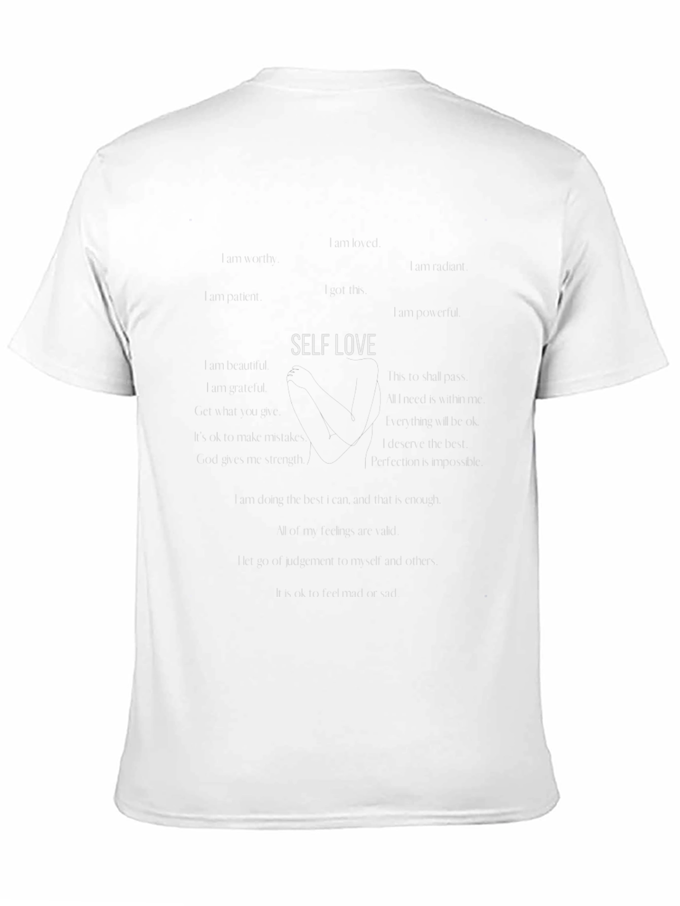 Self Love Affirmations Black T-Shirt