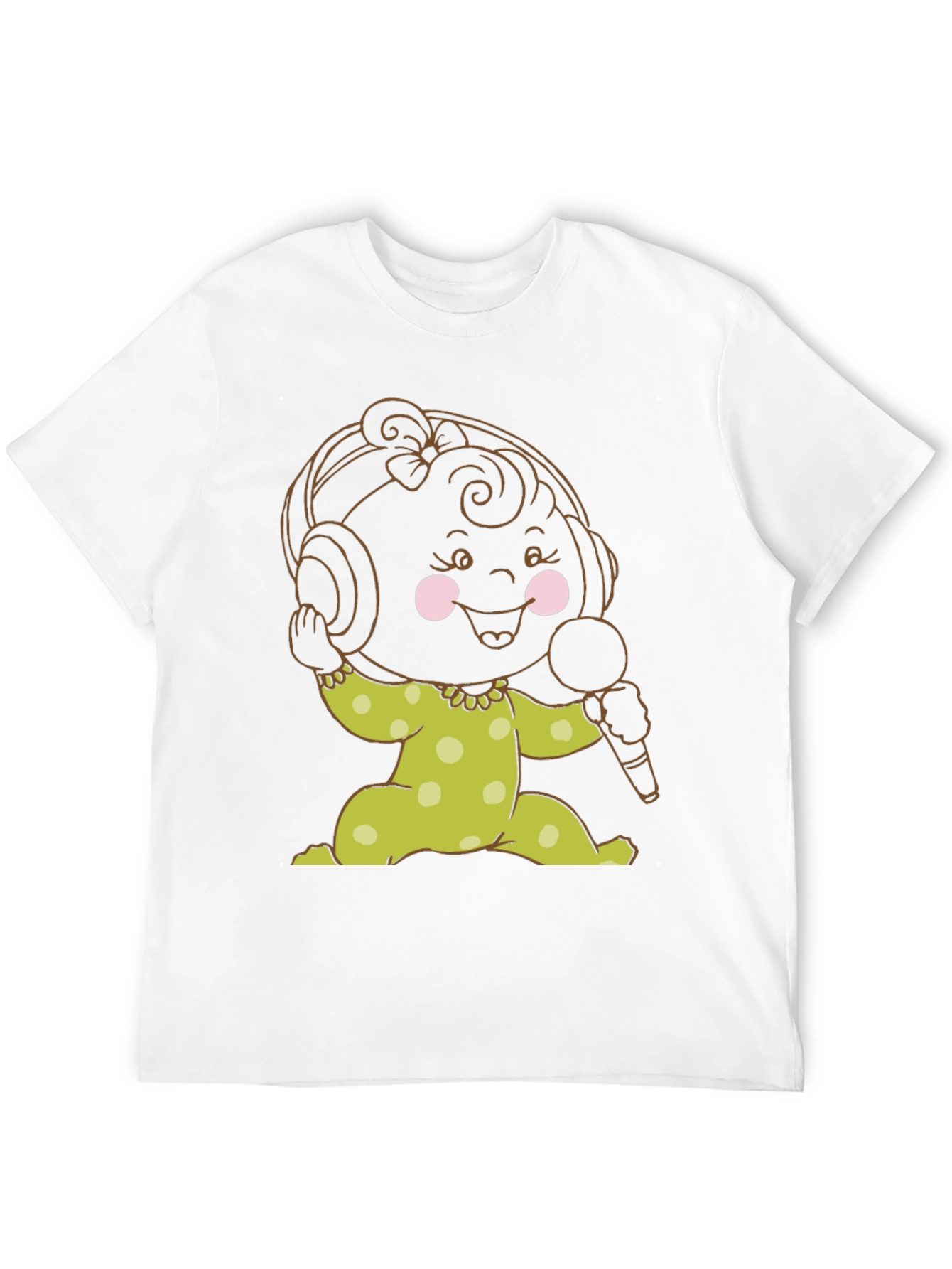 Cartoon Baby DJ Graphic T-Shirt