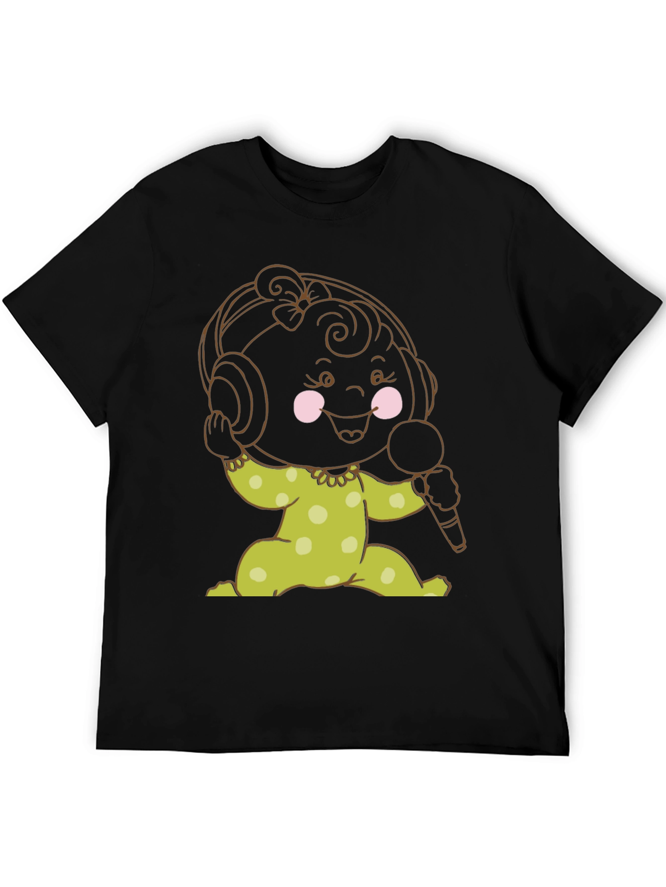 Cartoon Baby DJ Graphic T-Shirt
