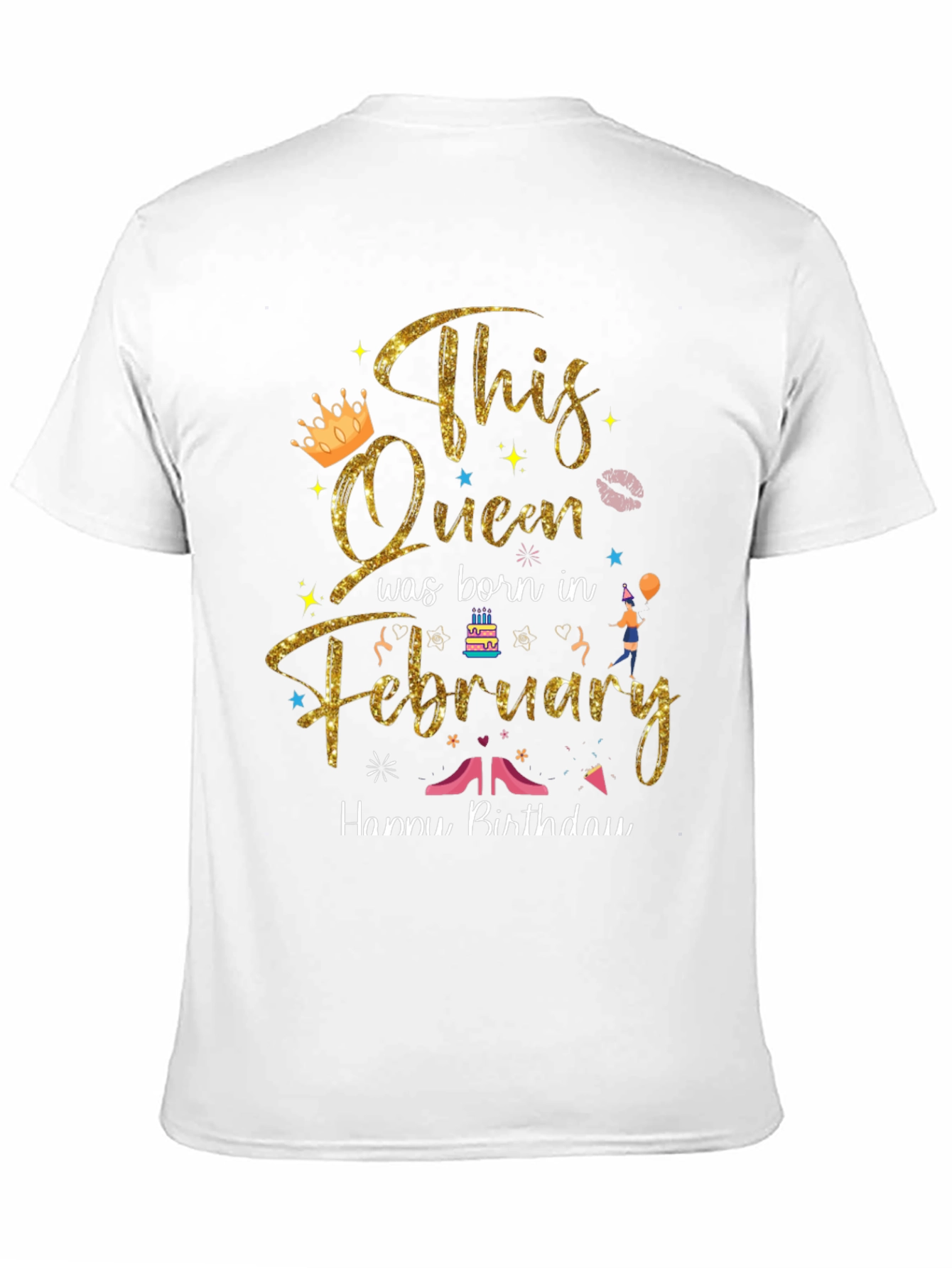 This Queen Was Born in February Birthday T-Shirt