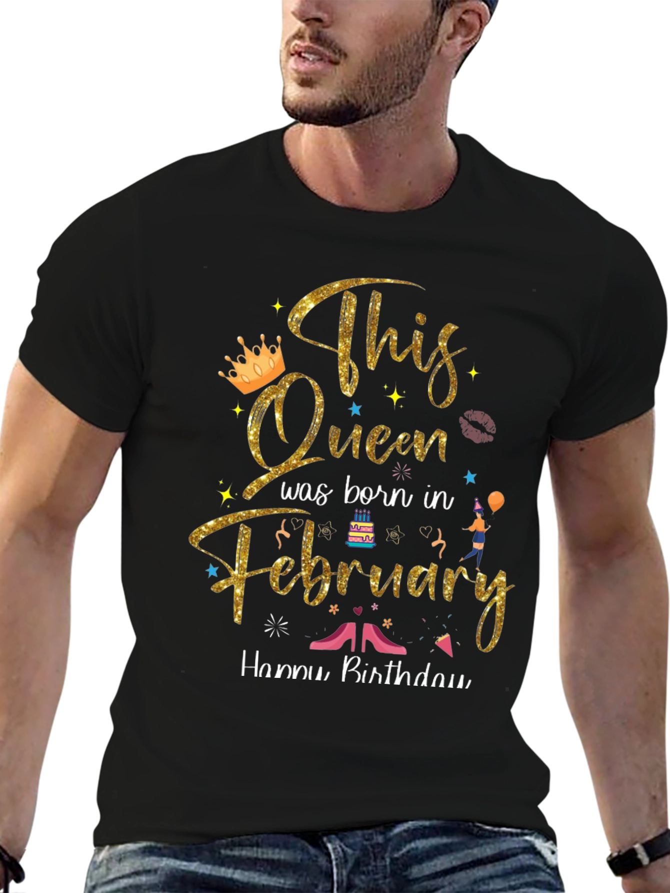 This Queen Was Born in February Birthday T-Shirt