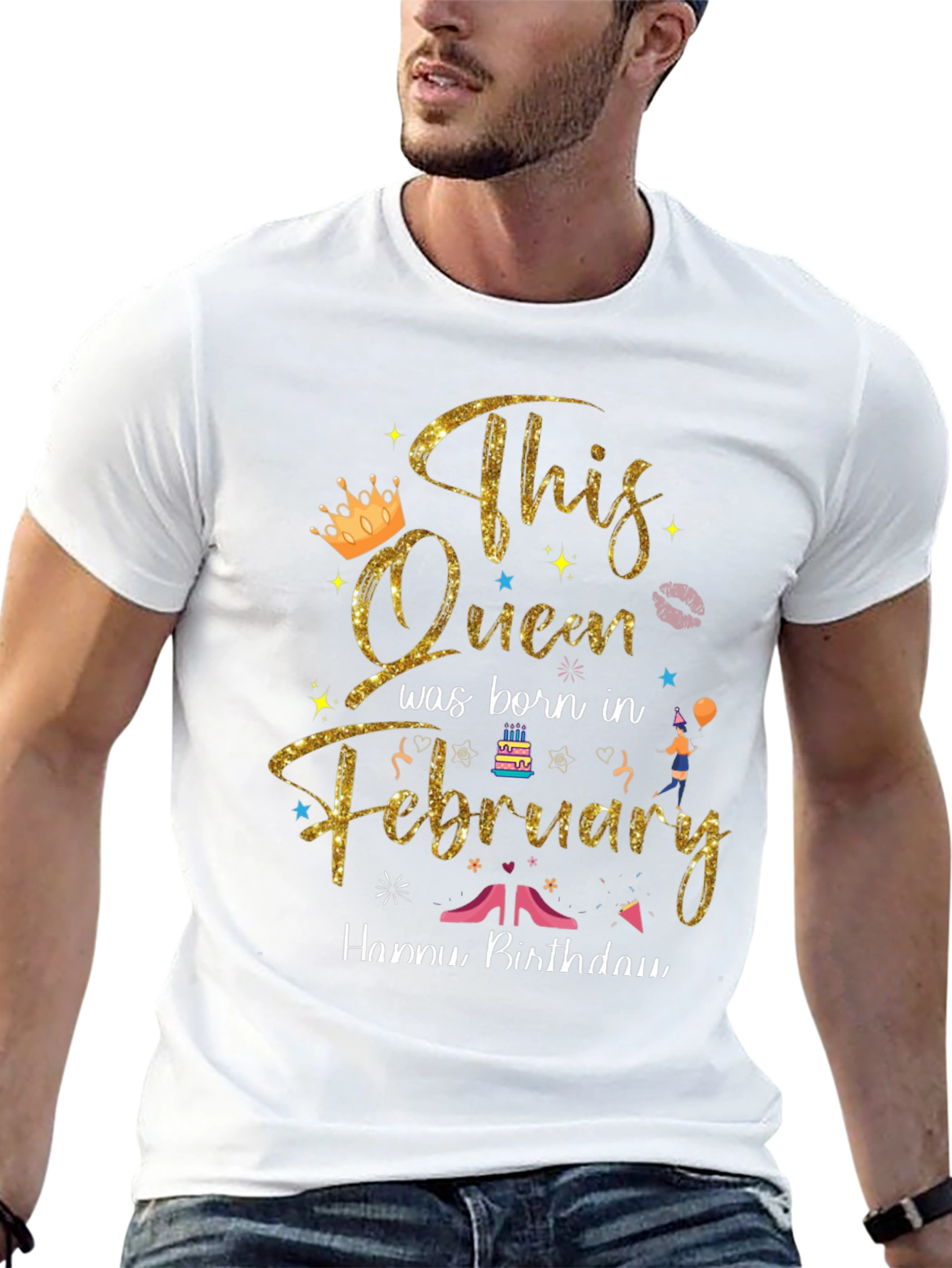 This Queen Was Born in February Birthday T-Shirt