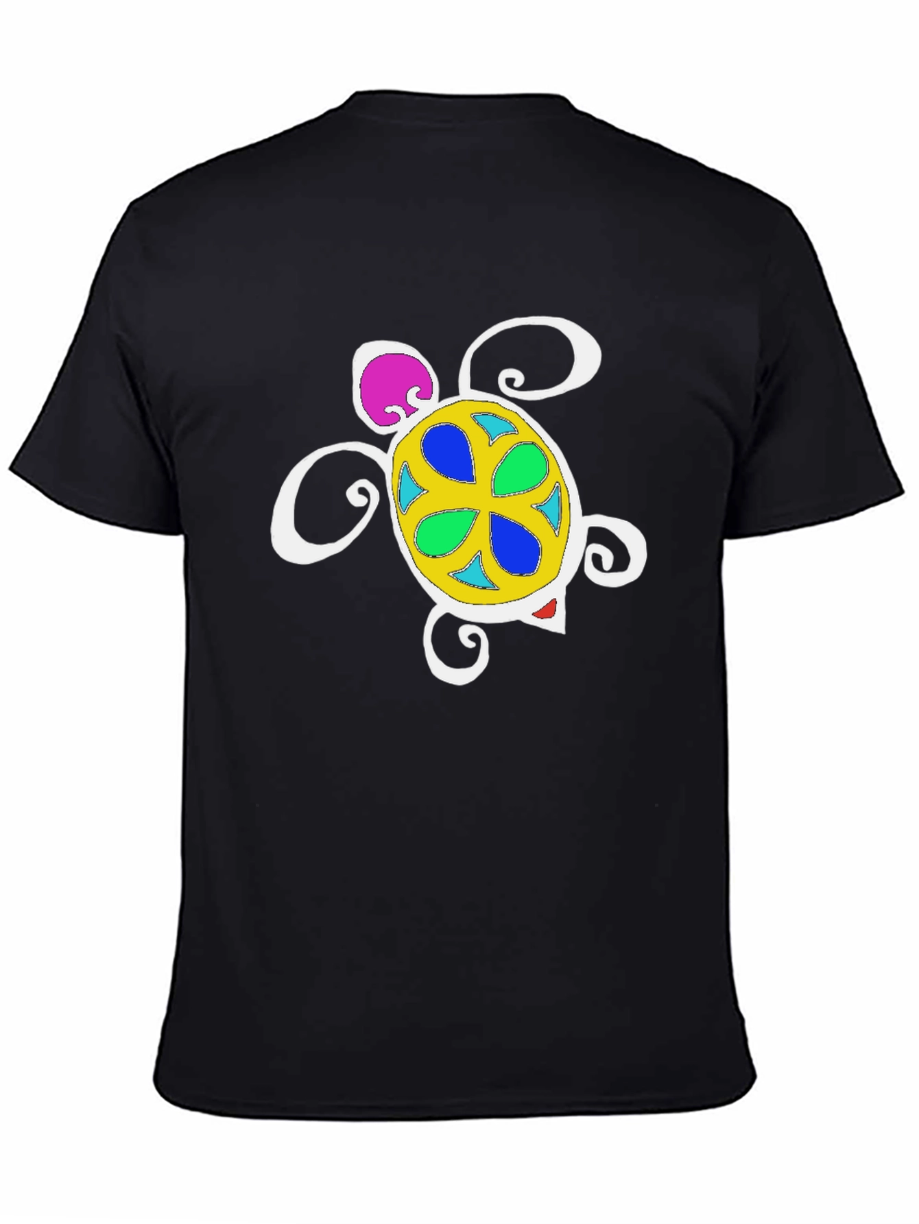 Funky Turtle Graphic Tee - Black Unisex T-Shirt