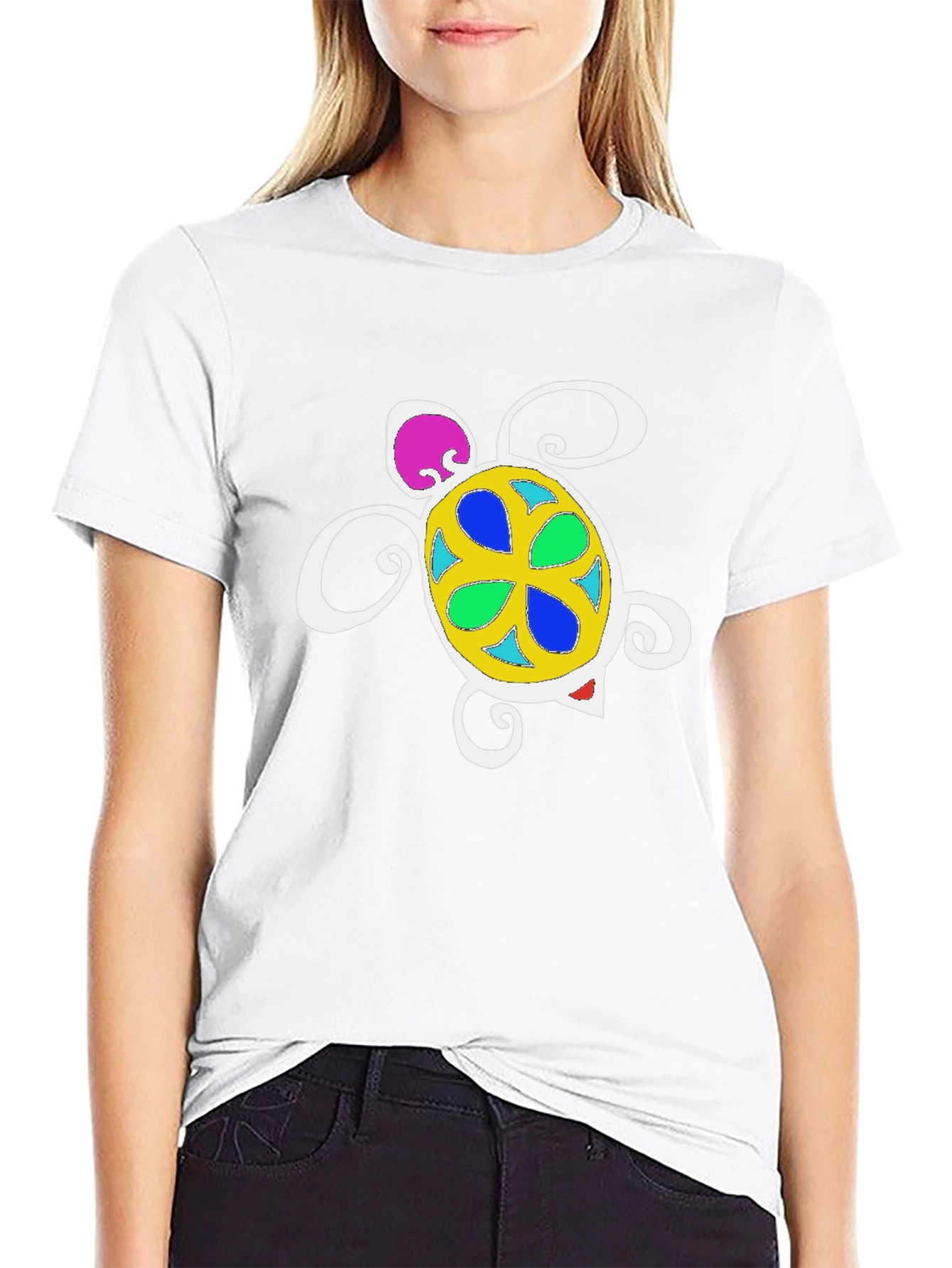 Funky Turtle Graphic Tee - Black Unisex T-Shirt