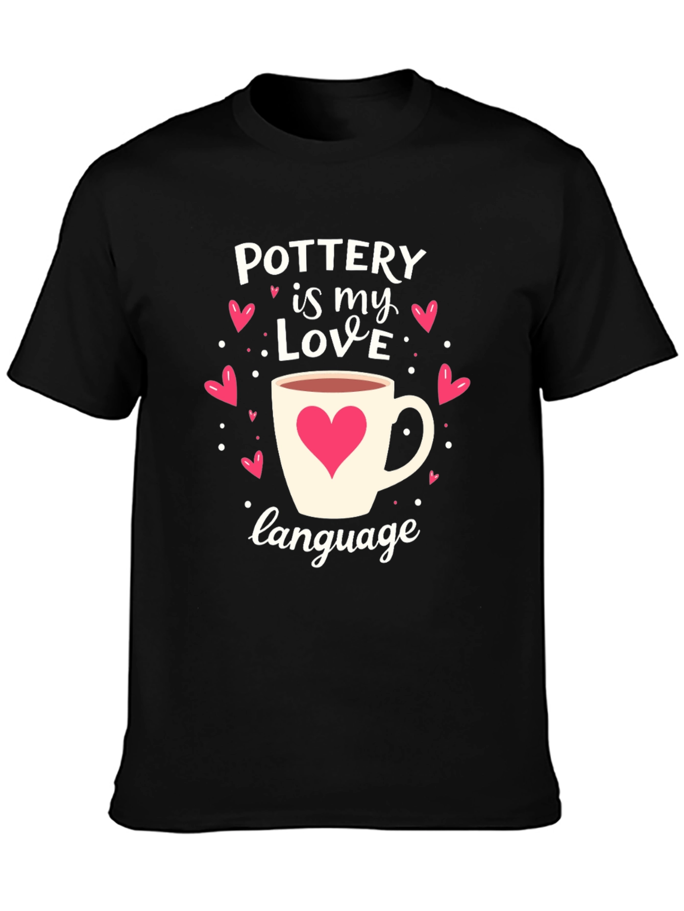 Pottery Love Language Graphic Tee - Heart Mug Design