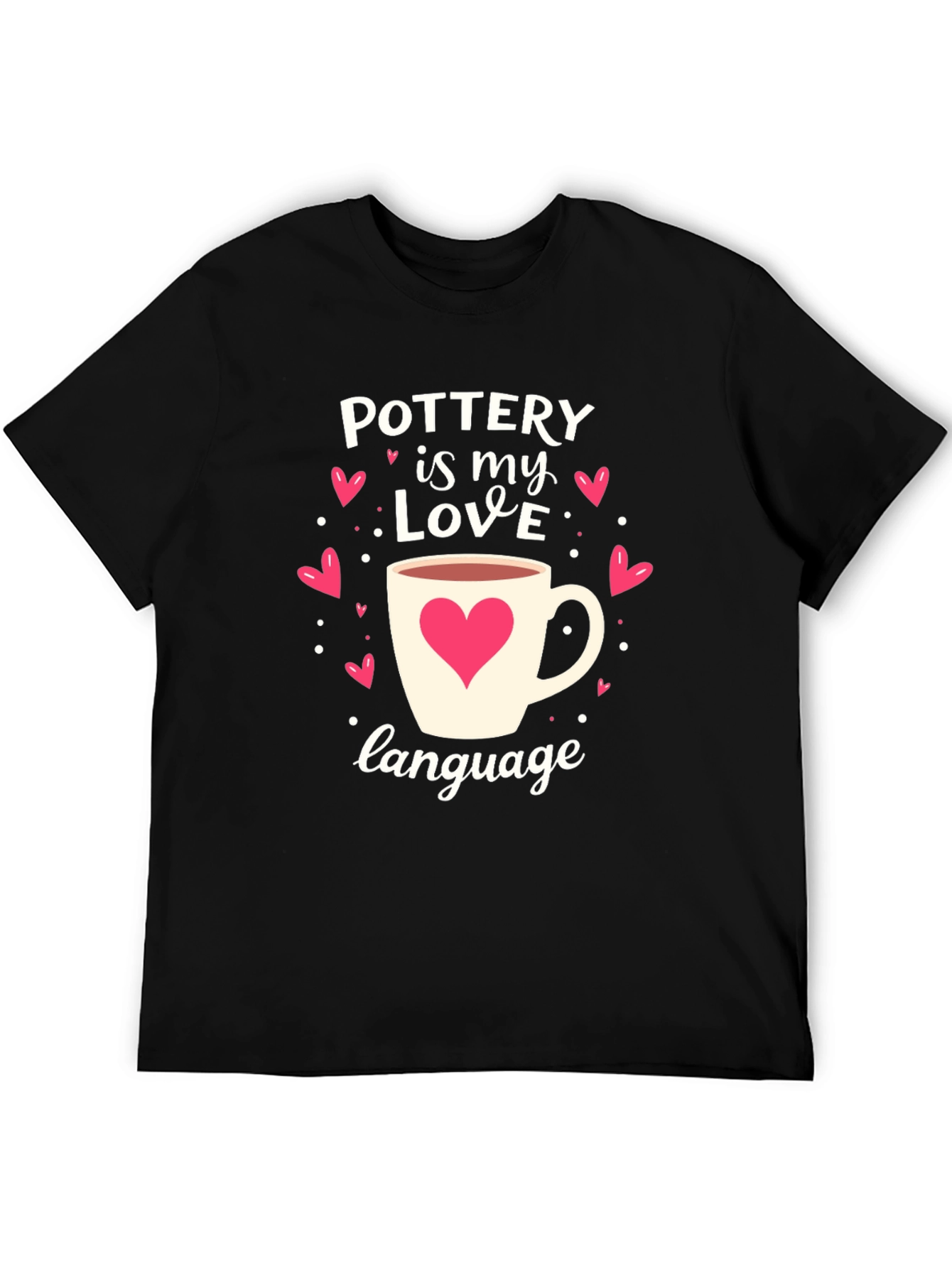 Pottery Love Language Graphic Tee - Heart Mug Design
