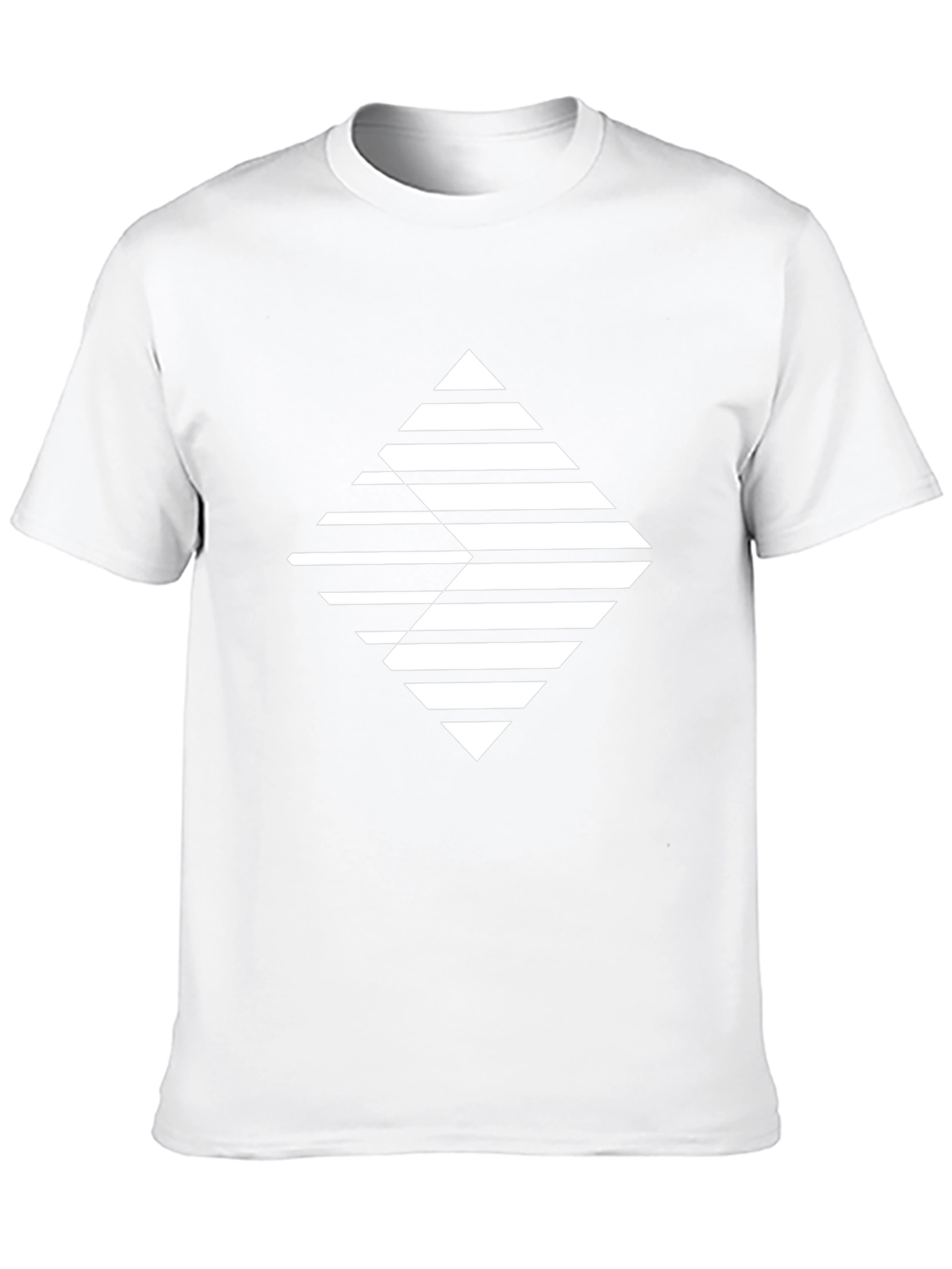 Modern Geometric Graphic Tee - Black