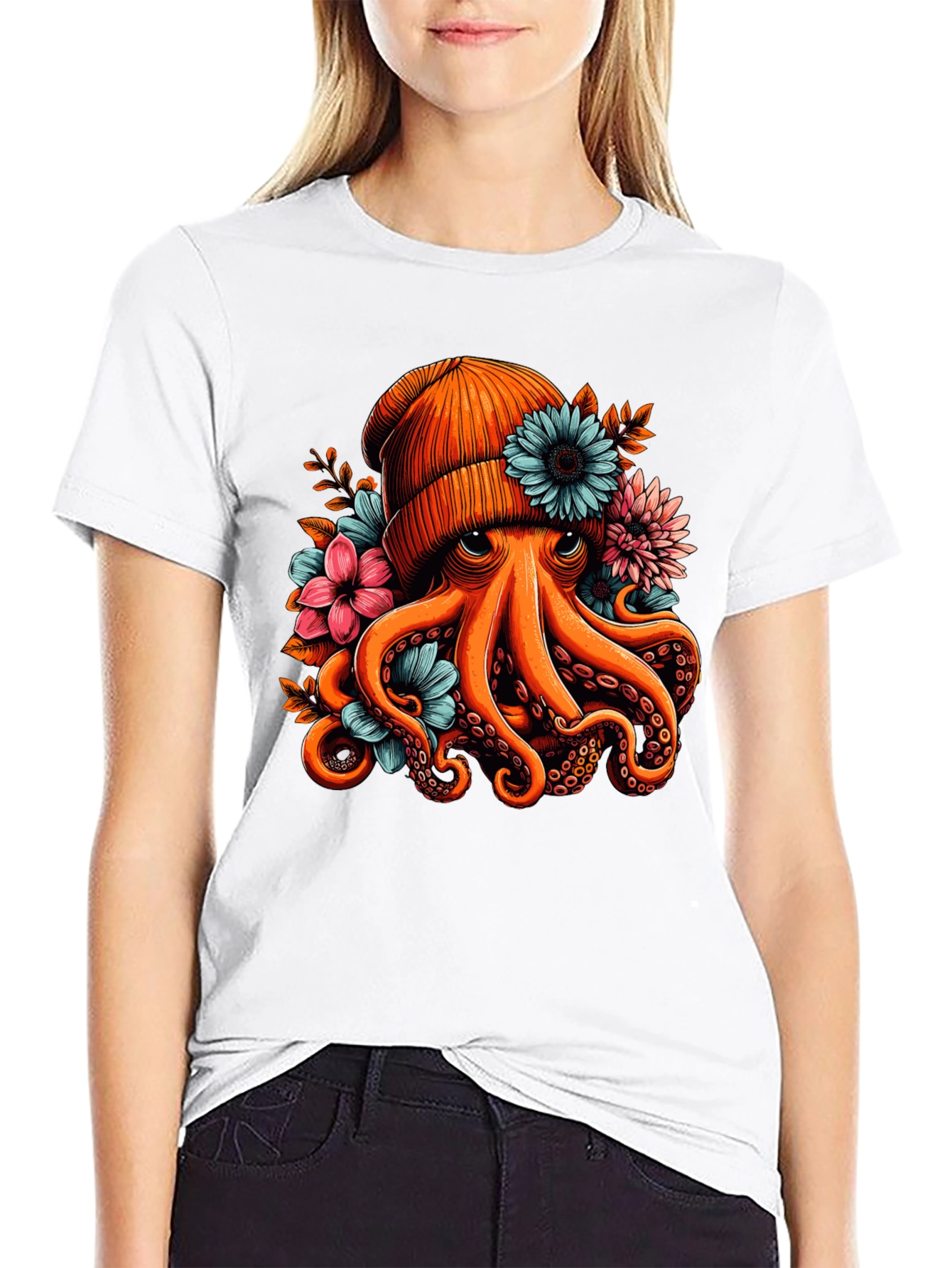 Octopus Beanie T-Shirt