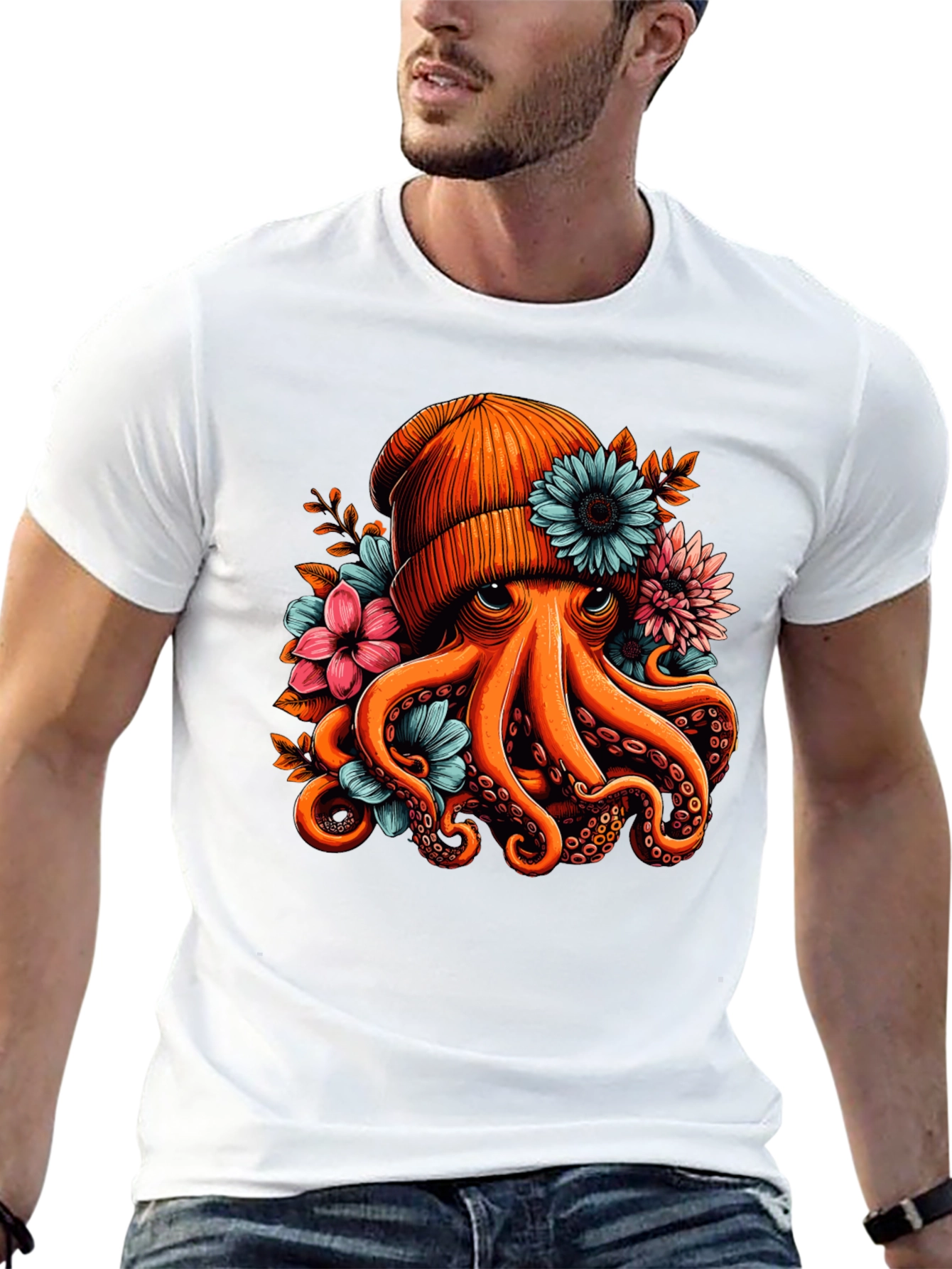 Octopus Beanie T-Shirt