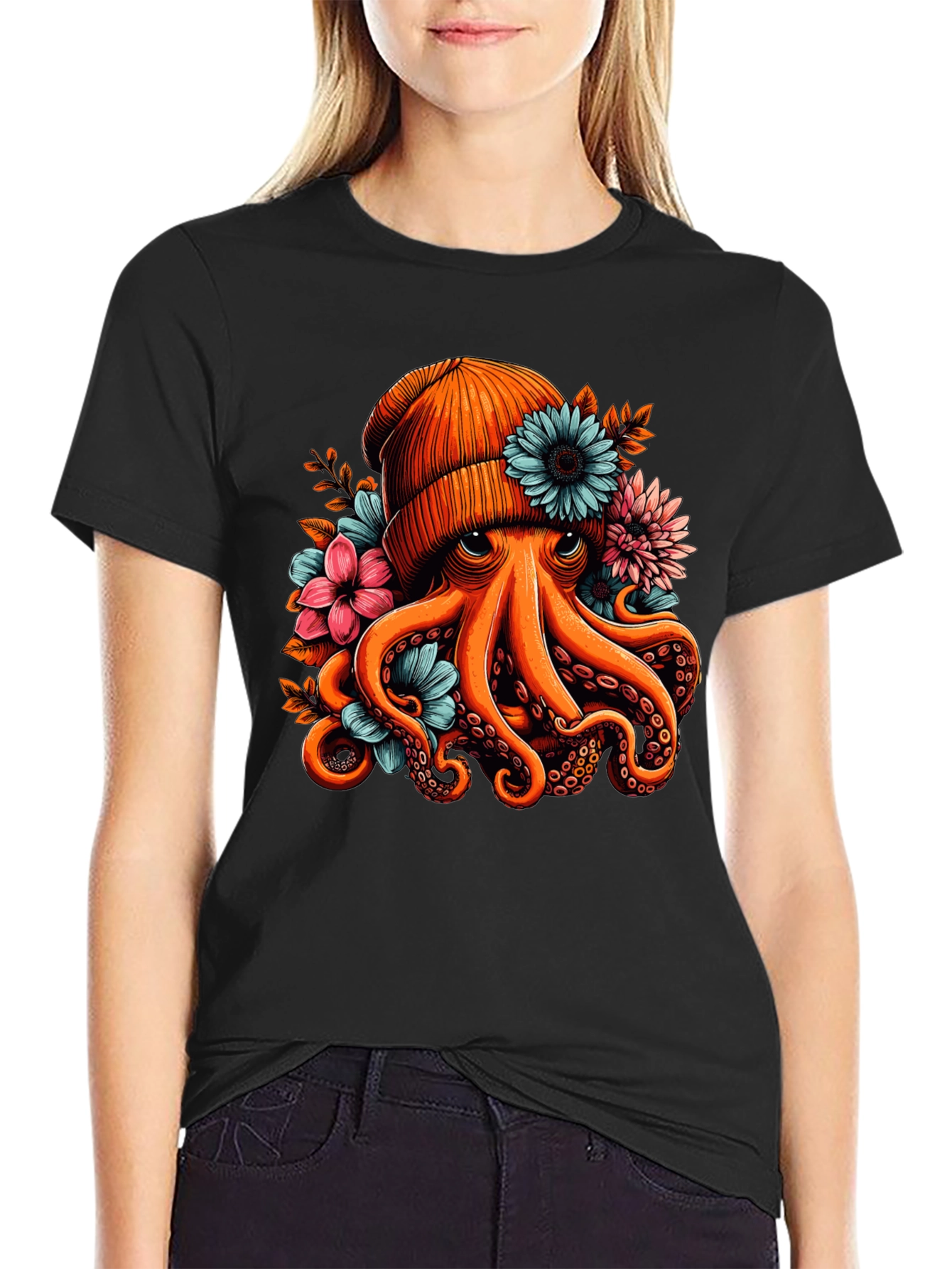 Octopus Beanie T-Shirt