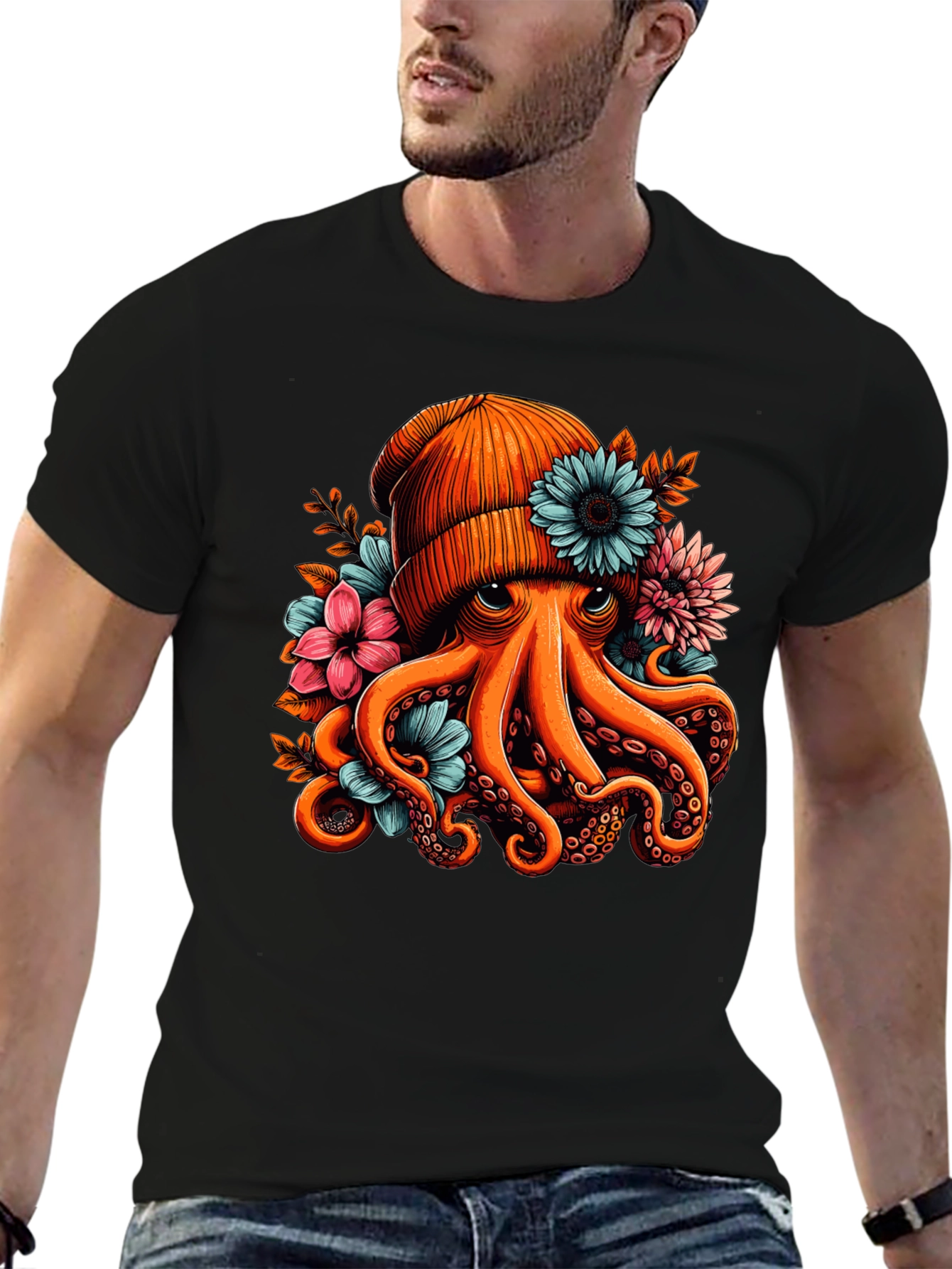 Octopus Beanie T-Shirt