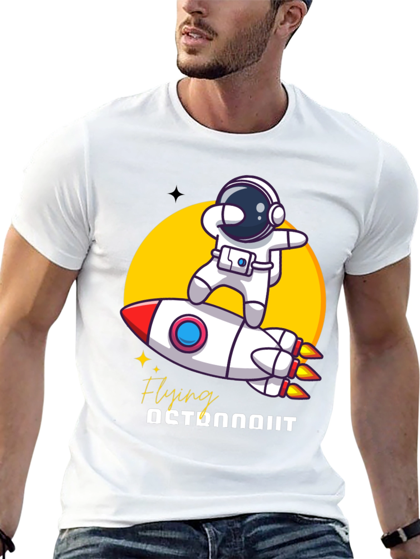 Astronaut Rocket T-Shirt - Fly High in Style!