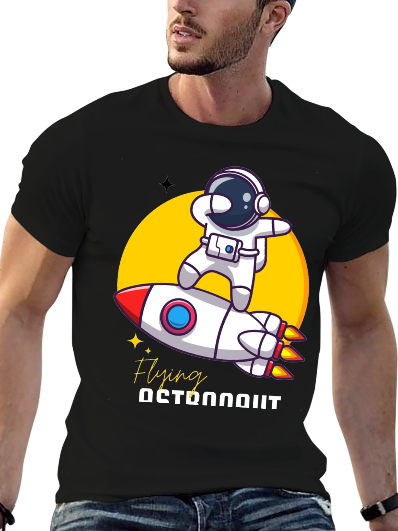 Astronaut Rocket T-Shirt - Fly High in Style!