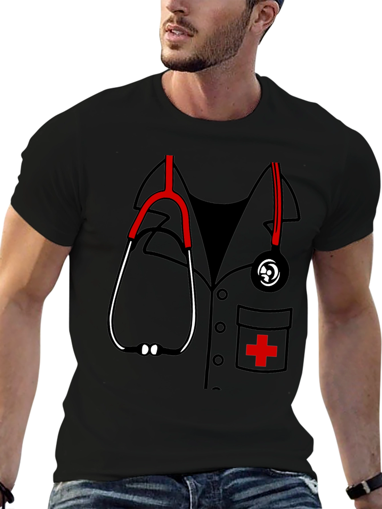 Funny Doctor Stethoscope Graphic Tee