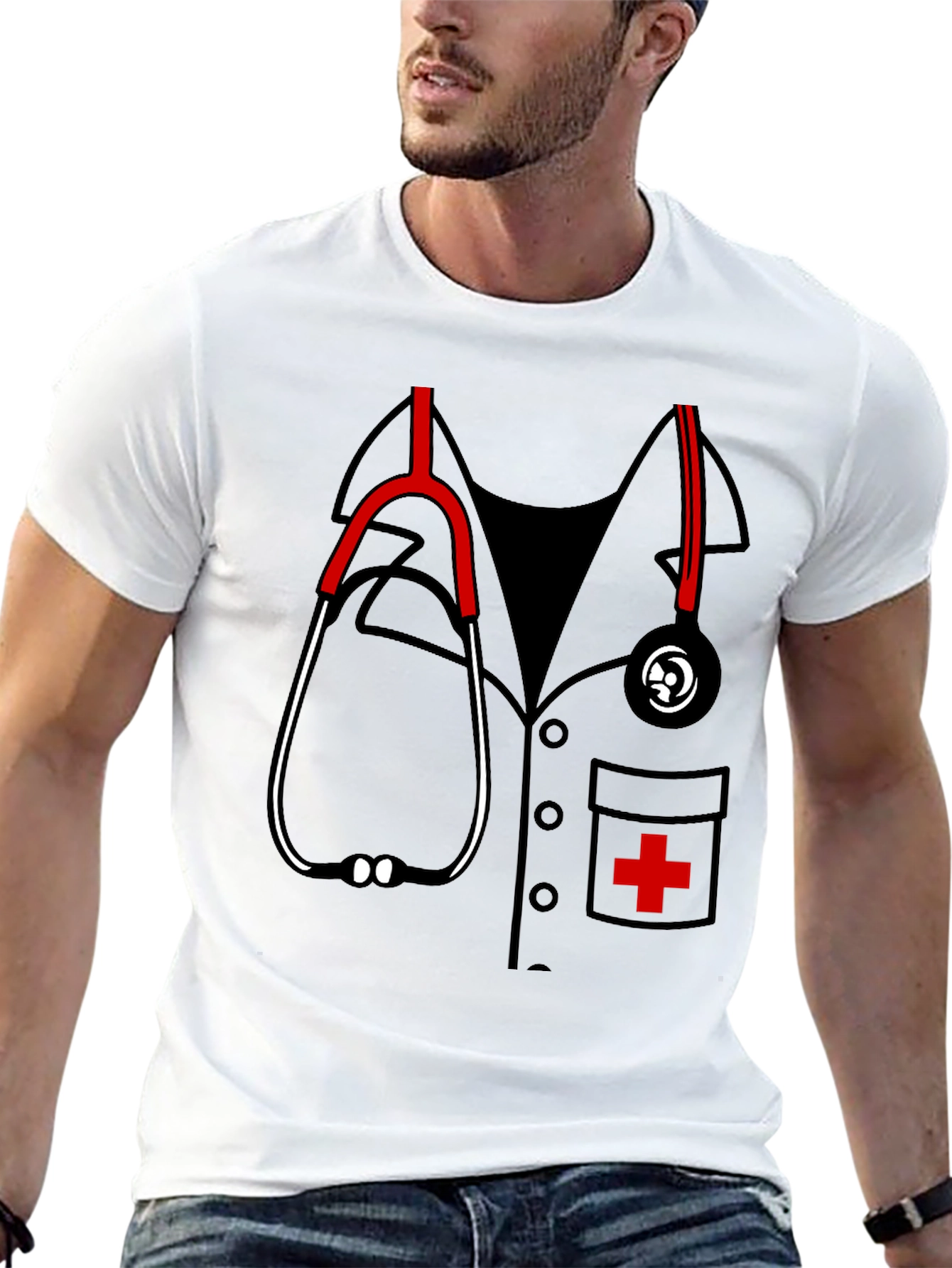 Funny Doctor Stethoscope Graphic Tee