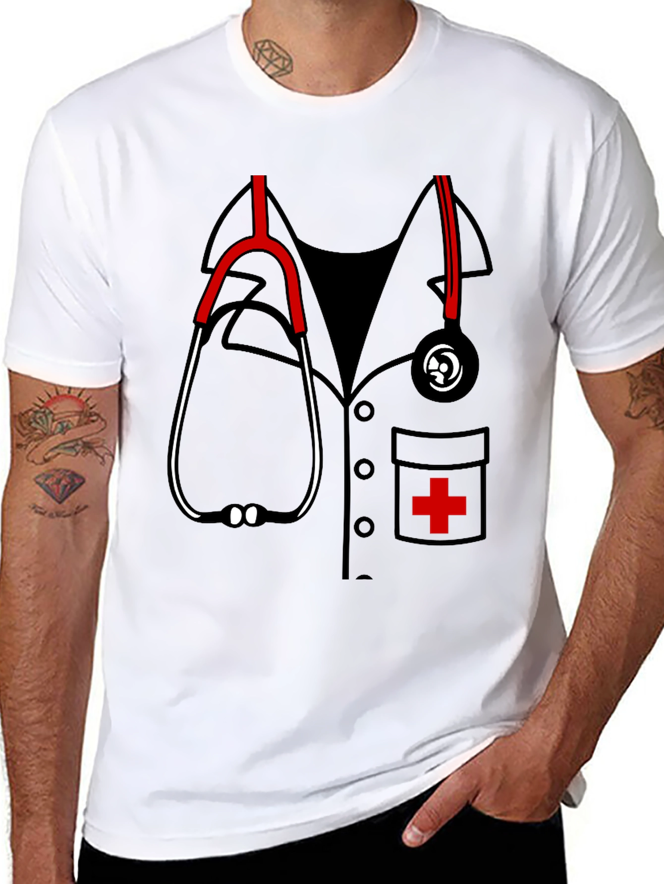 Funny Doctor Stethoscope Graphic Tee
