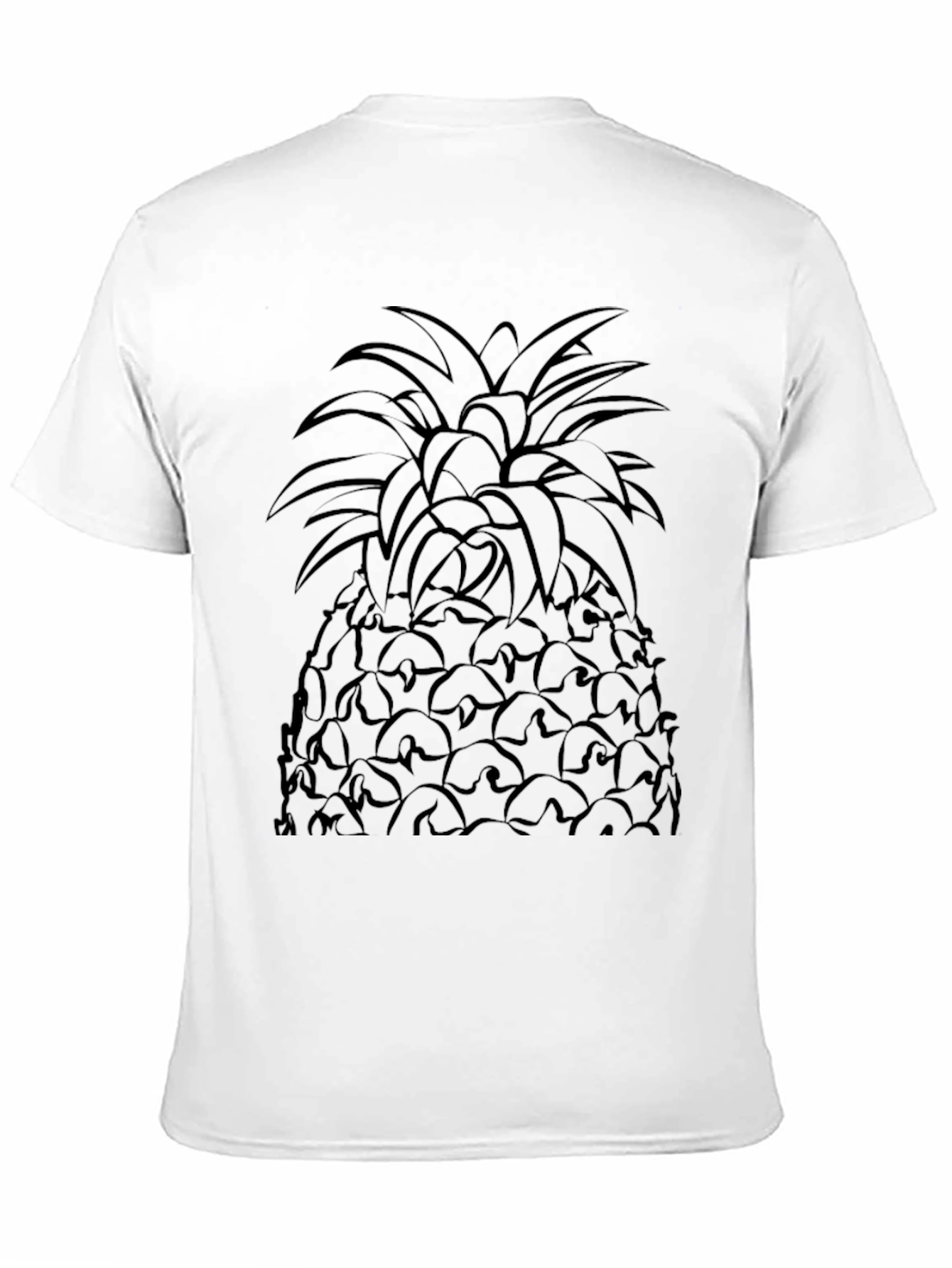Pineapple Graphic Print Mens Black T-Shirt